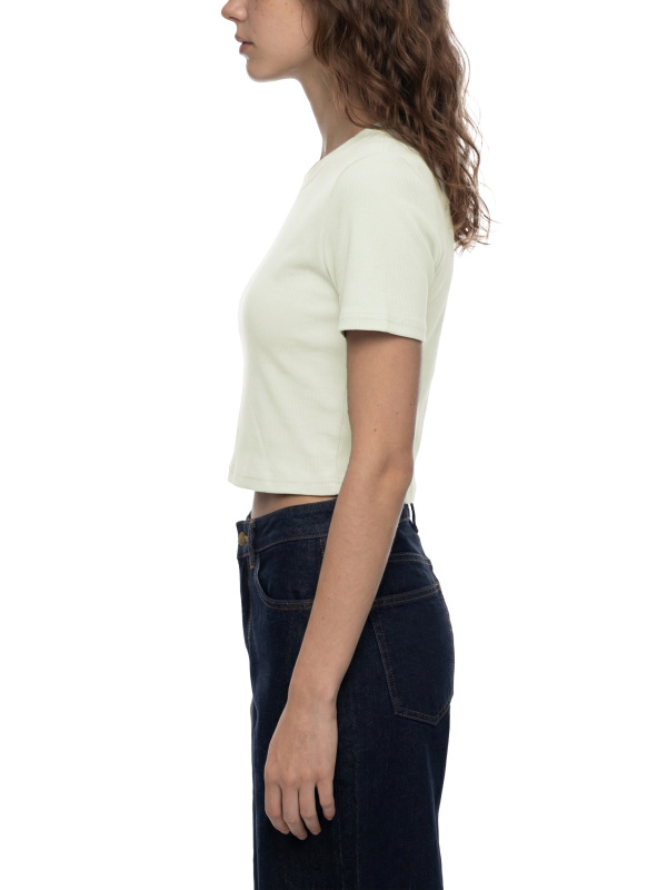 Women's Slim Ribbed Crop T-Shirt