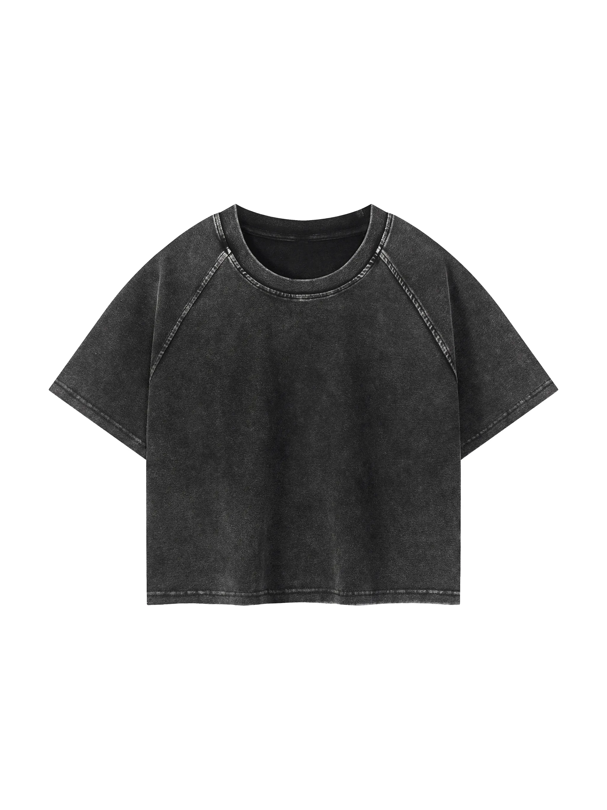 Women's Mineral Wash Raglan Crop T-Shirt - Main Image
