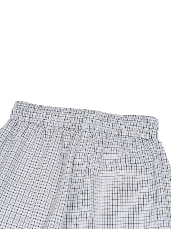 Unisex Plaid Loose Capri Shorts
