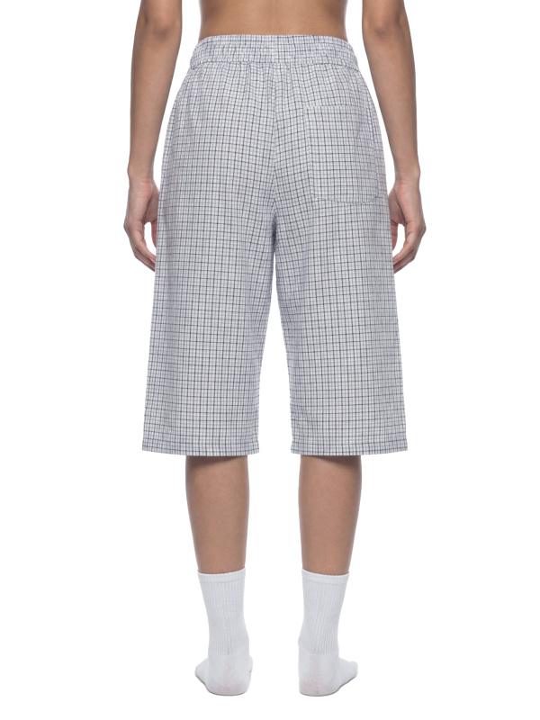 Unisex Plaid Loose Capri Shorts