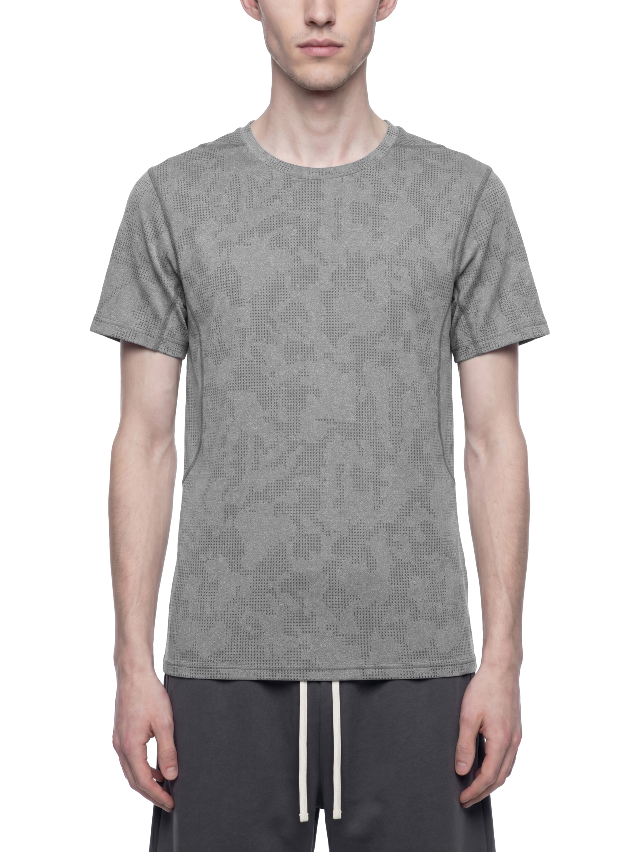 Men's Jacquard Slim Mesh T-Shirt #MT0006 | TAPSTITCH