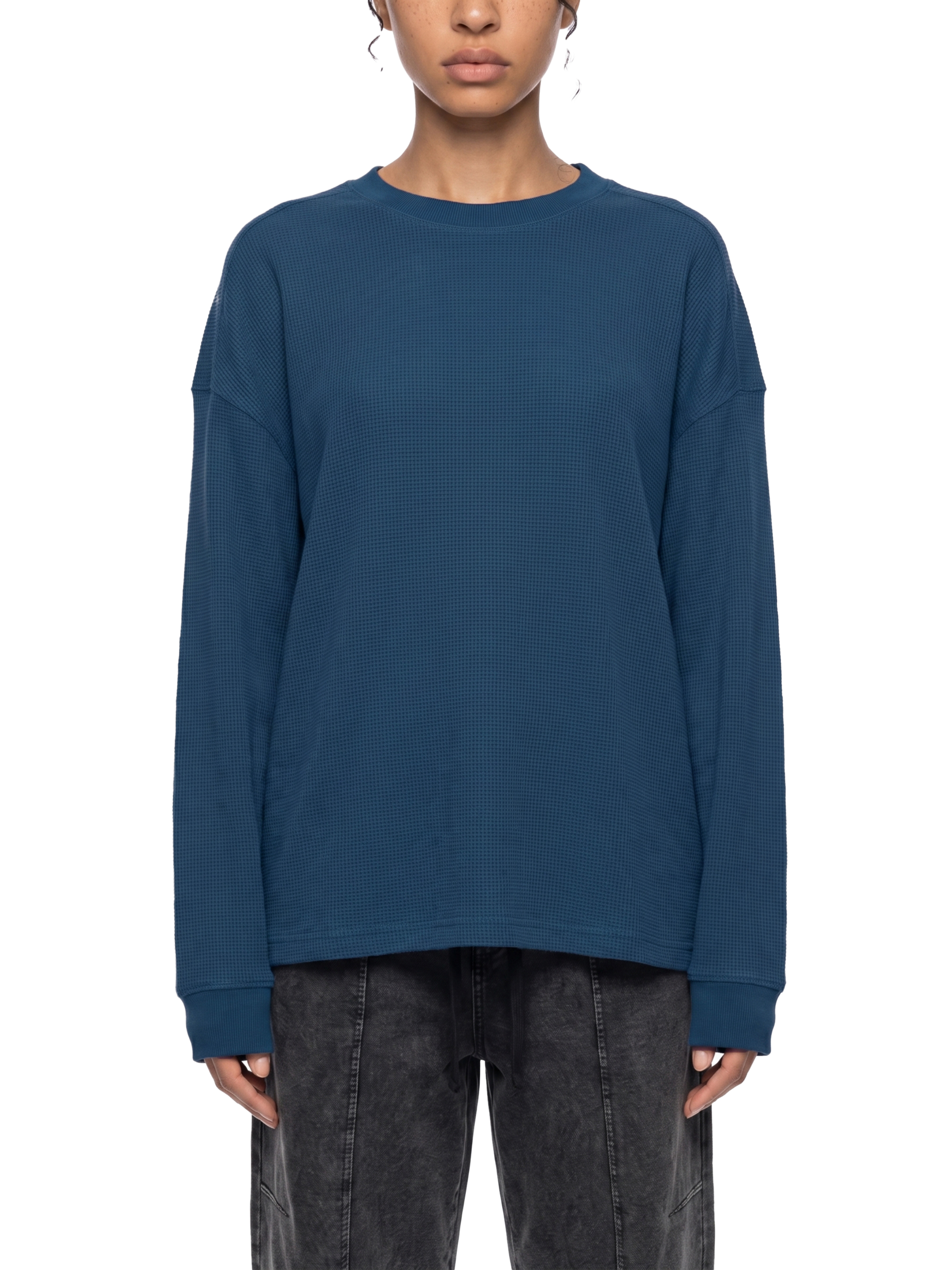 Unisex Waffle Boxy Long Sleeve T-Shirt #UT0057 | TAPSTITCH