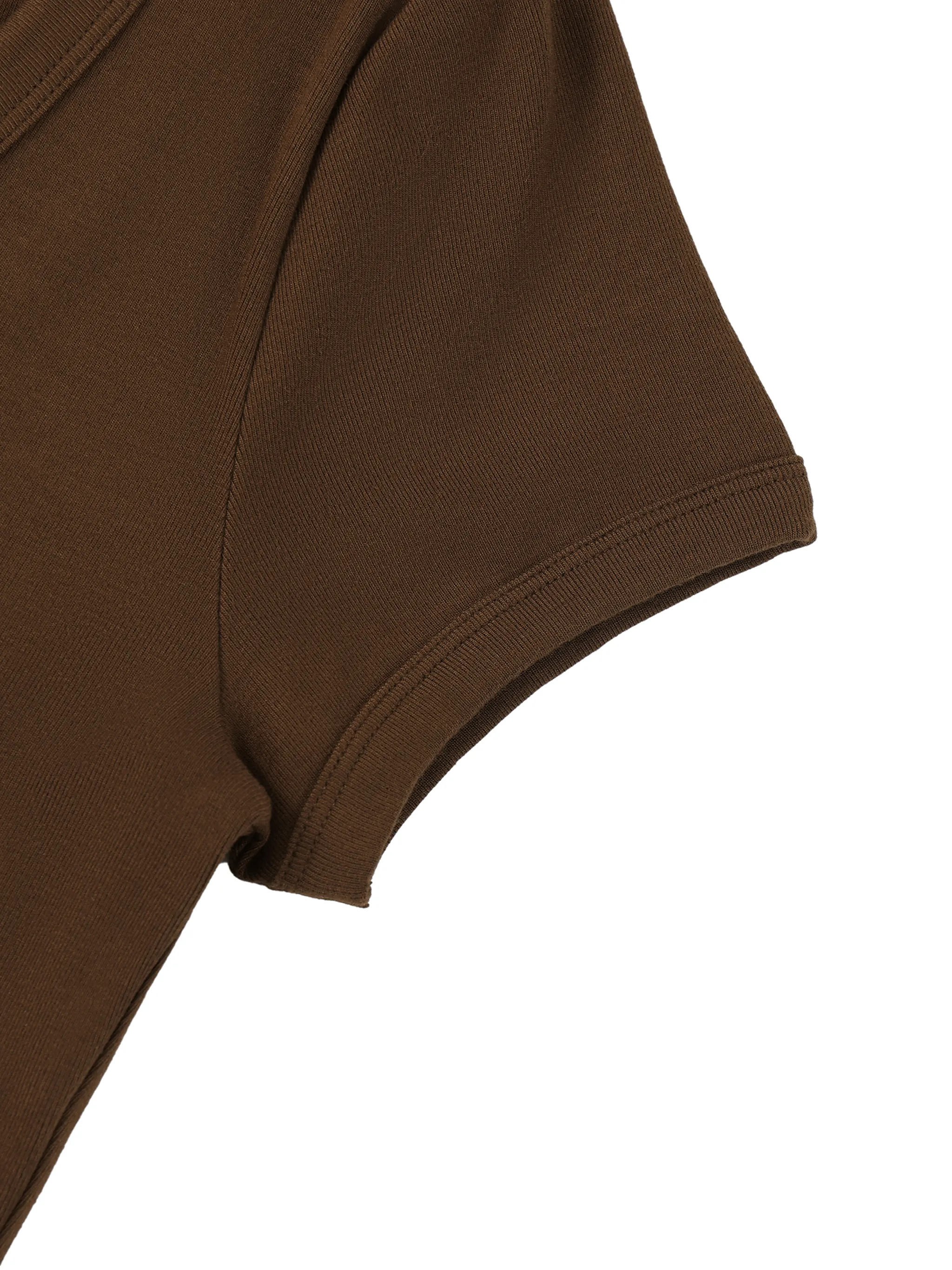 Women's Solid Color Slim Crop T-Shirt