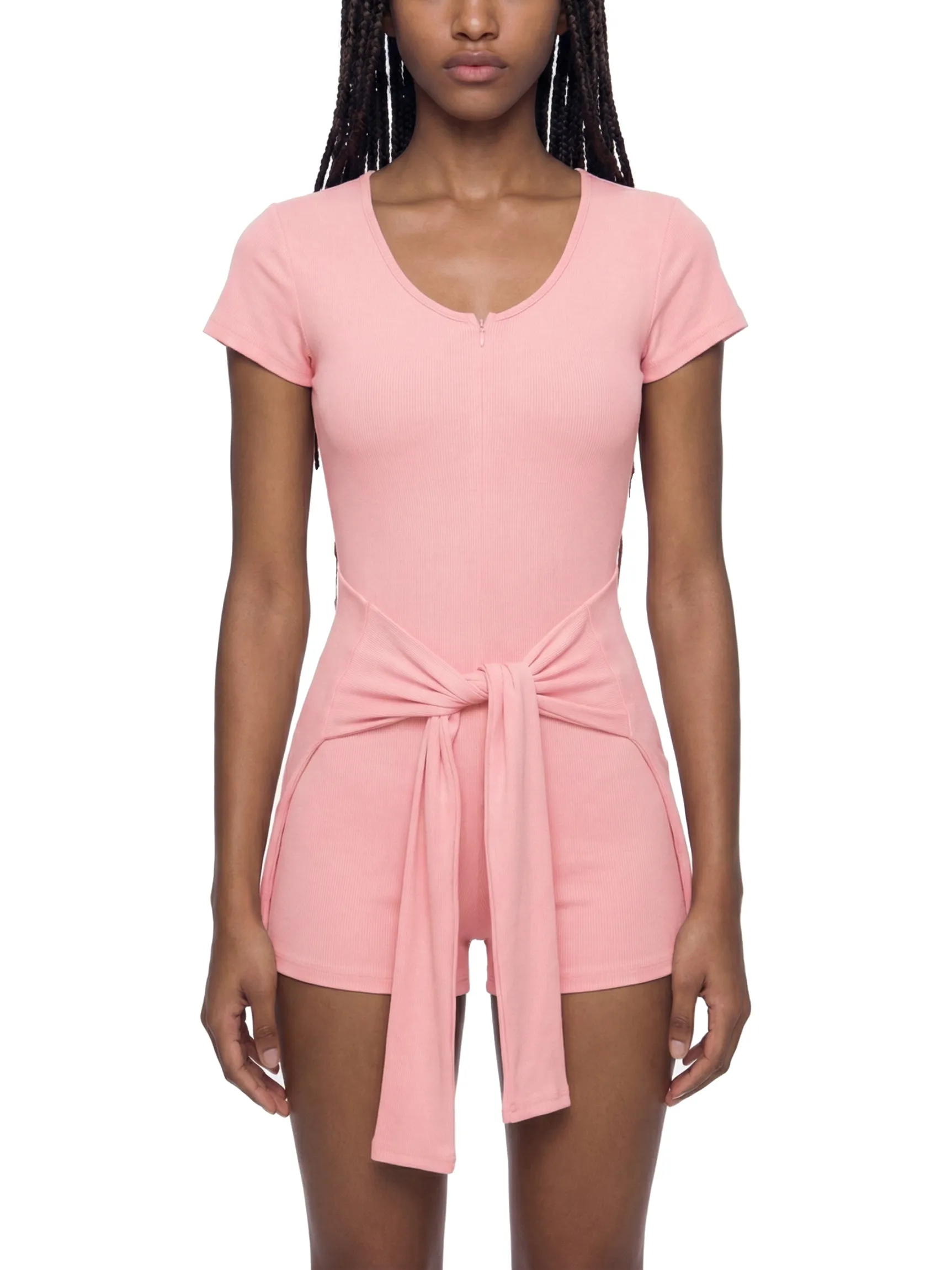 Women's Dual-Function Cape Tie-Waist Romper