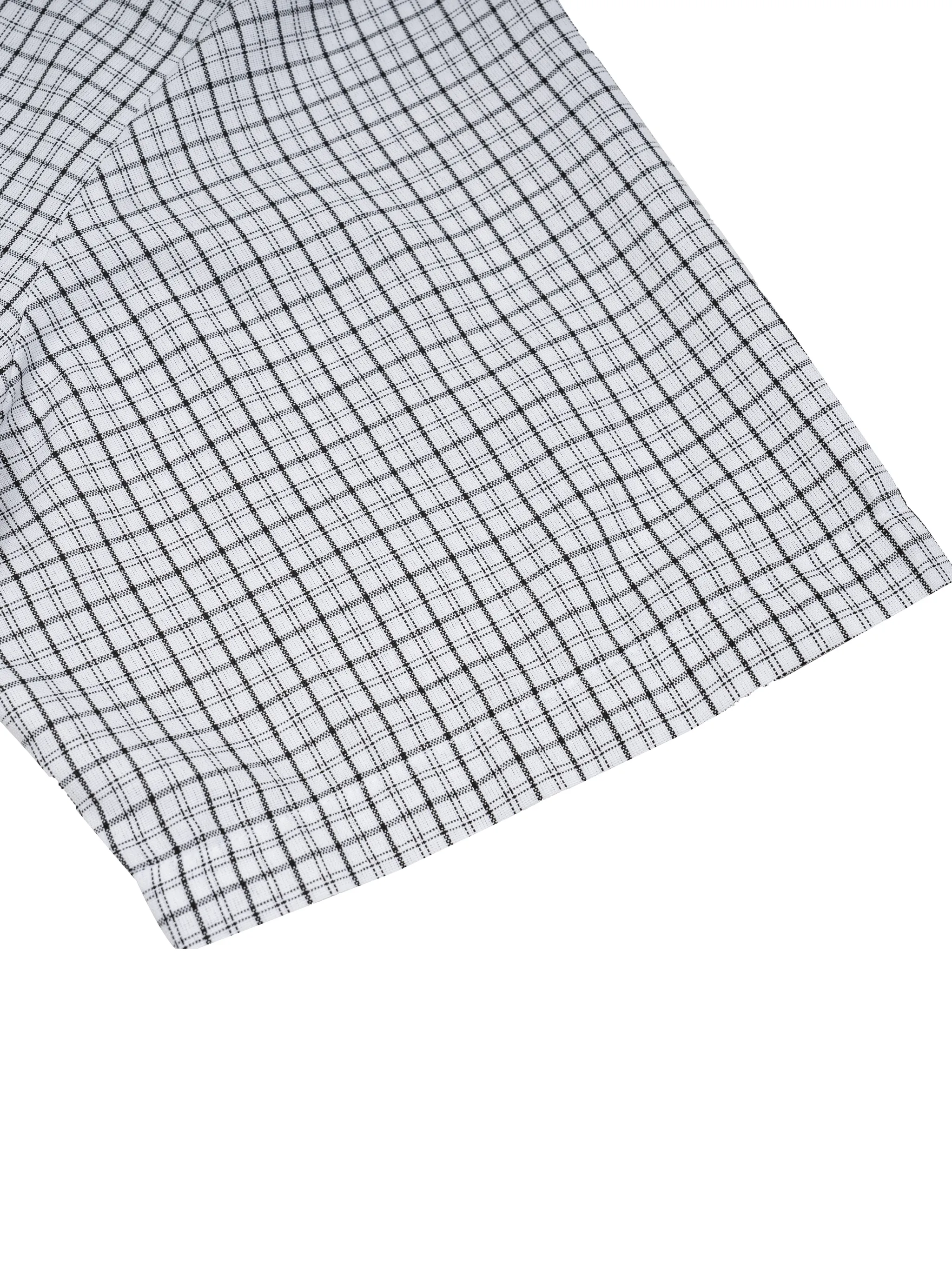 Unisex Distressed Plaid Boxy Shirt