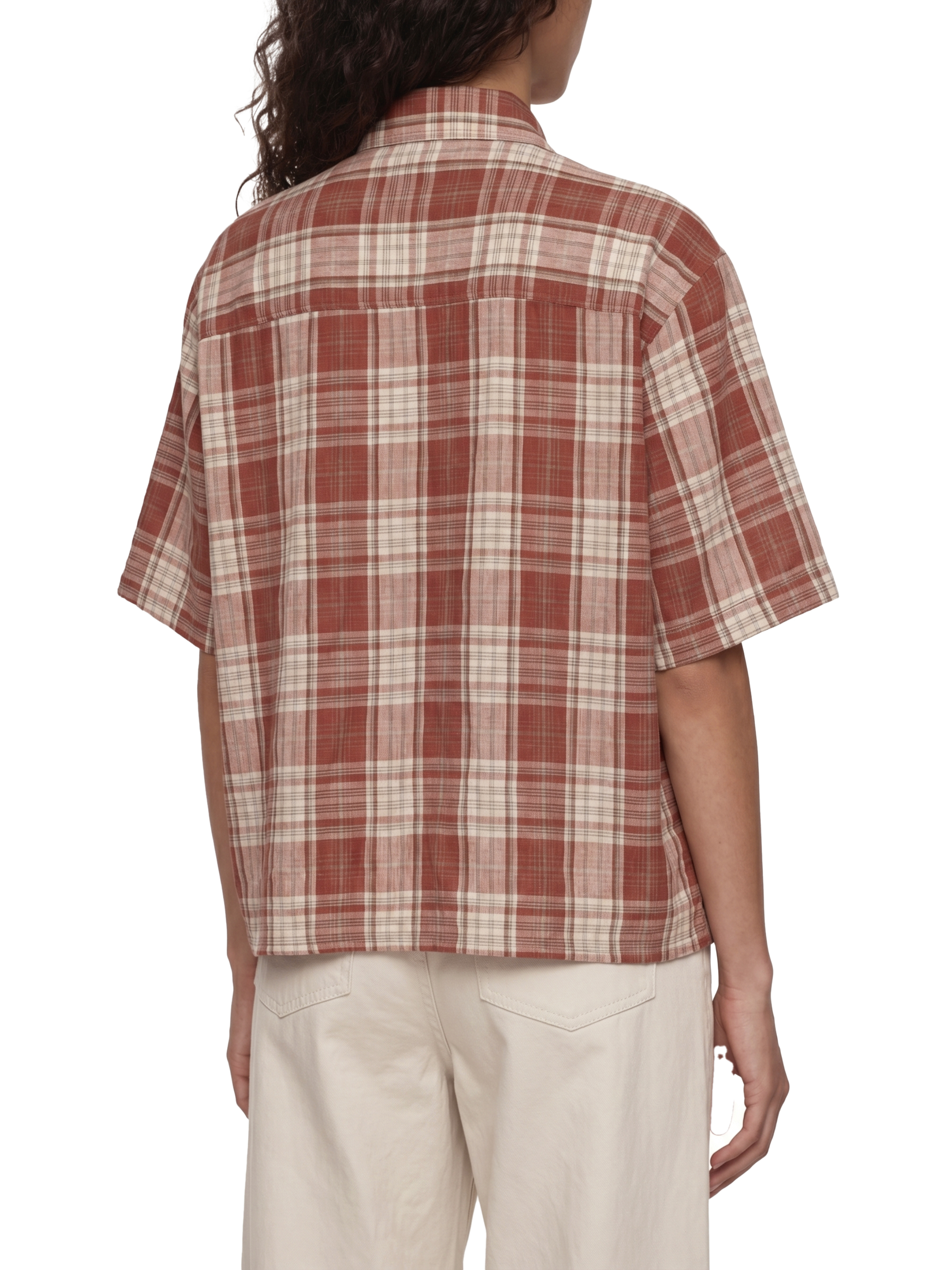 Unisex Plaid Boxy Short Sleeve Shirt #UT0072 | TAPSTITCH