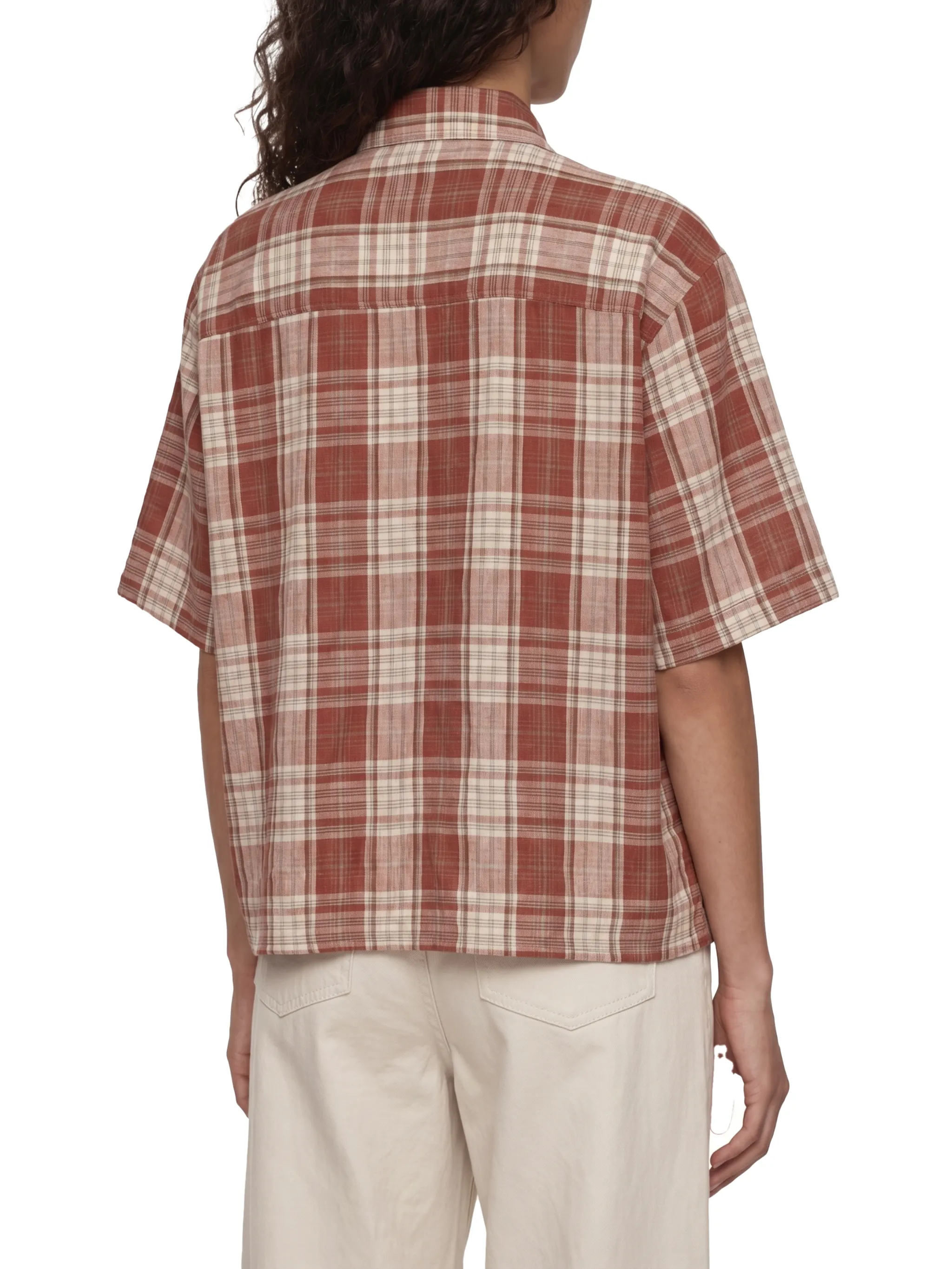 Unisex Plaid Boxy Short Sleeve Shirt