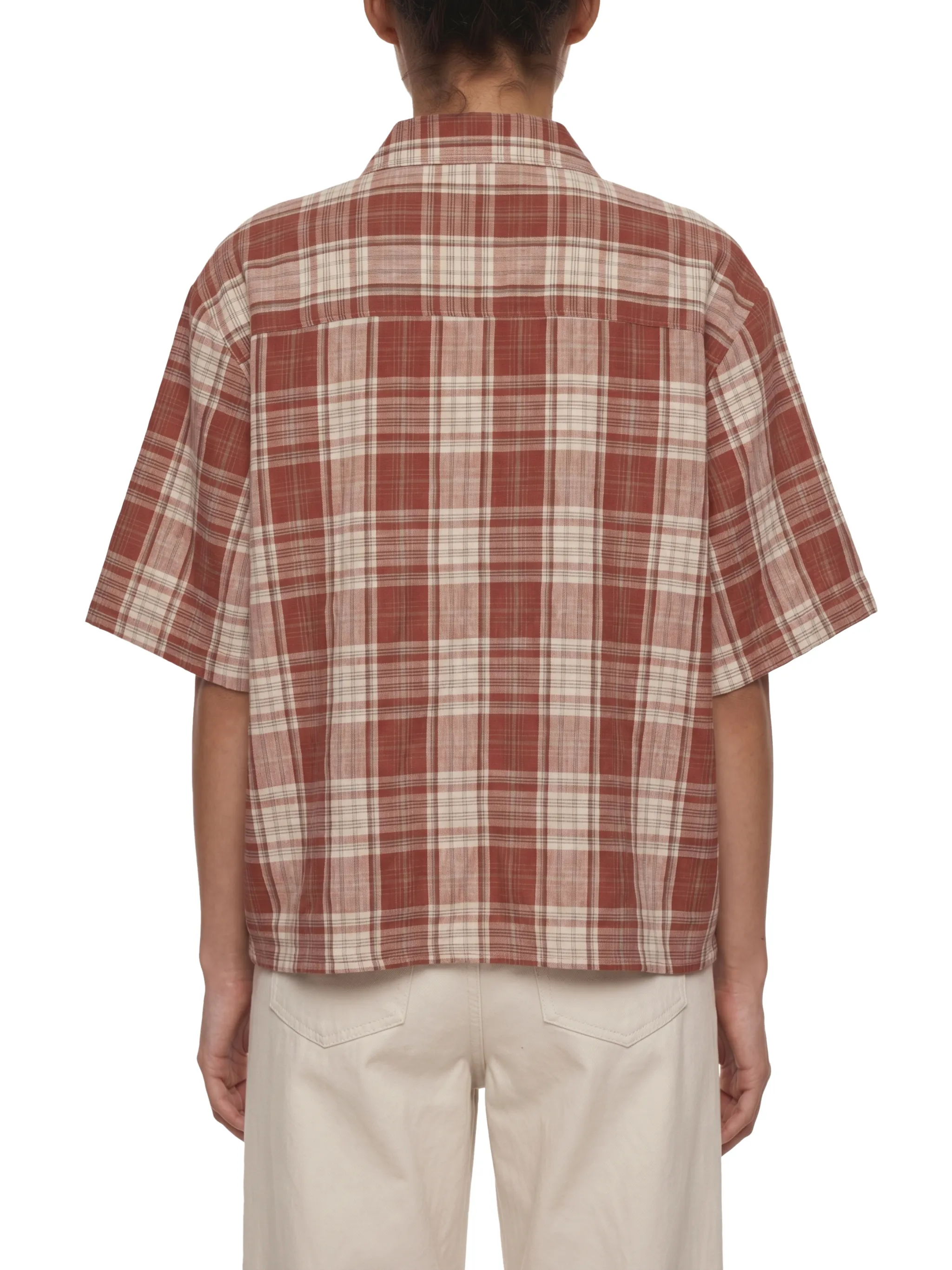 Unisex Plaid Boxy Short Sleeve Shirt