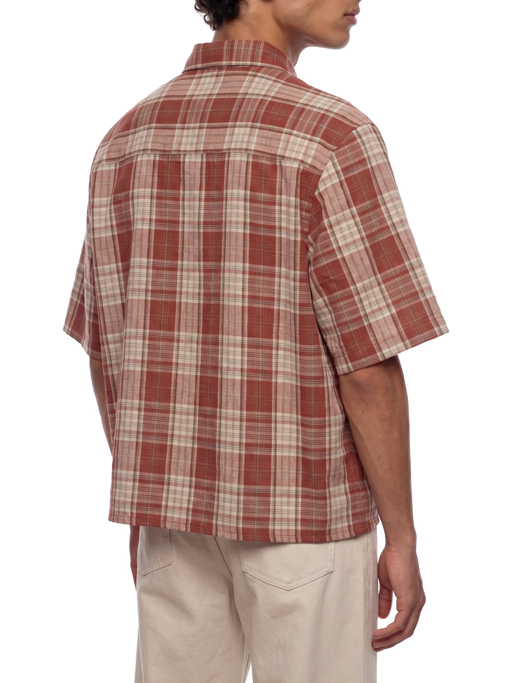 Unisex Plaid Boxy Short Sleeve Shirt