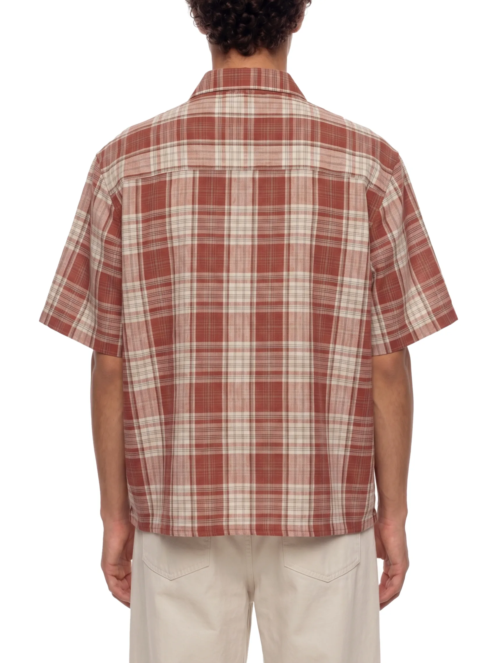 Unisex Plaid Boxy Short Sleeve Shirt