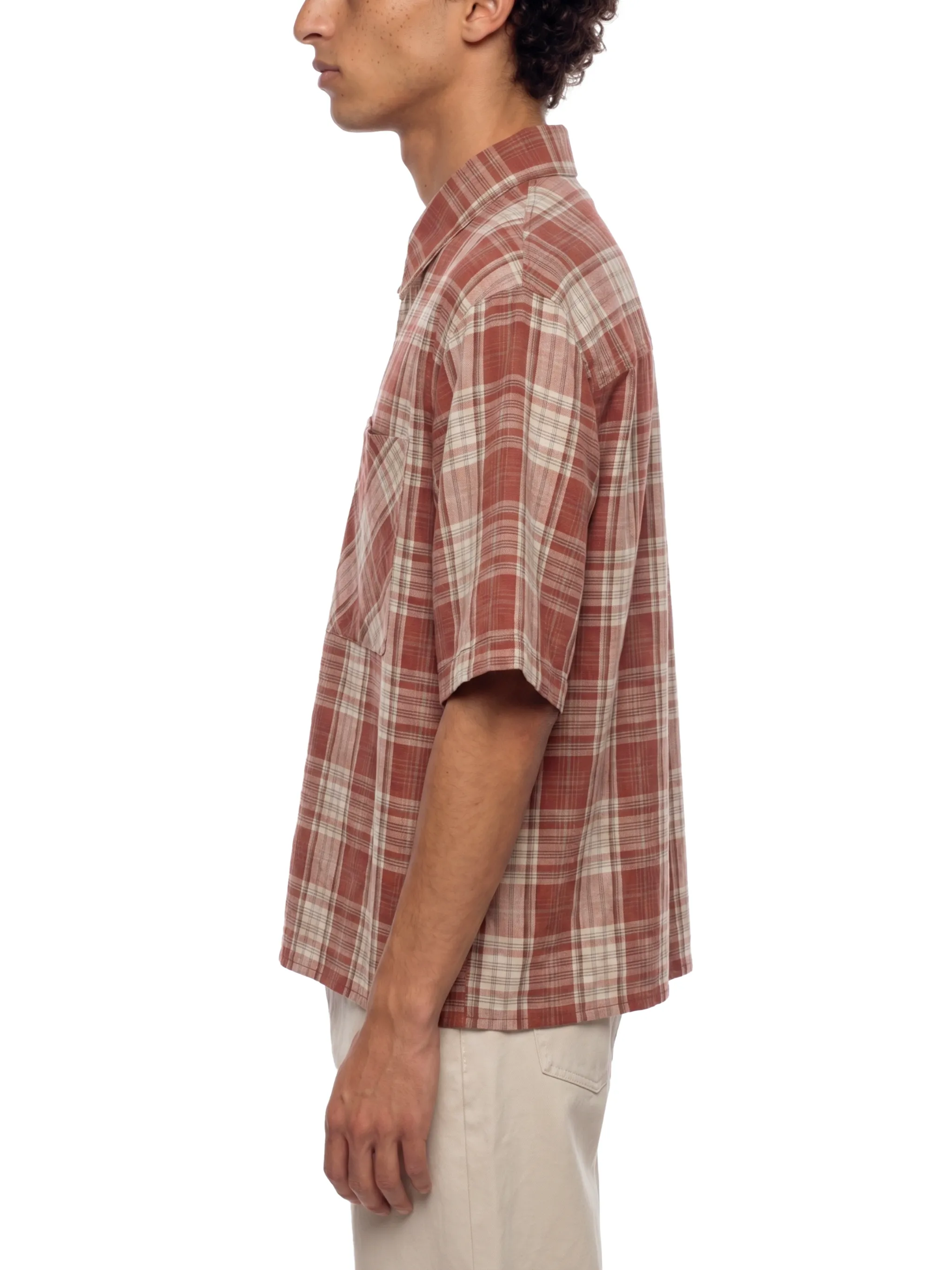 Unisex Plaid Boxy Short Sleeve Shirt