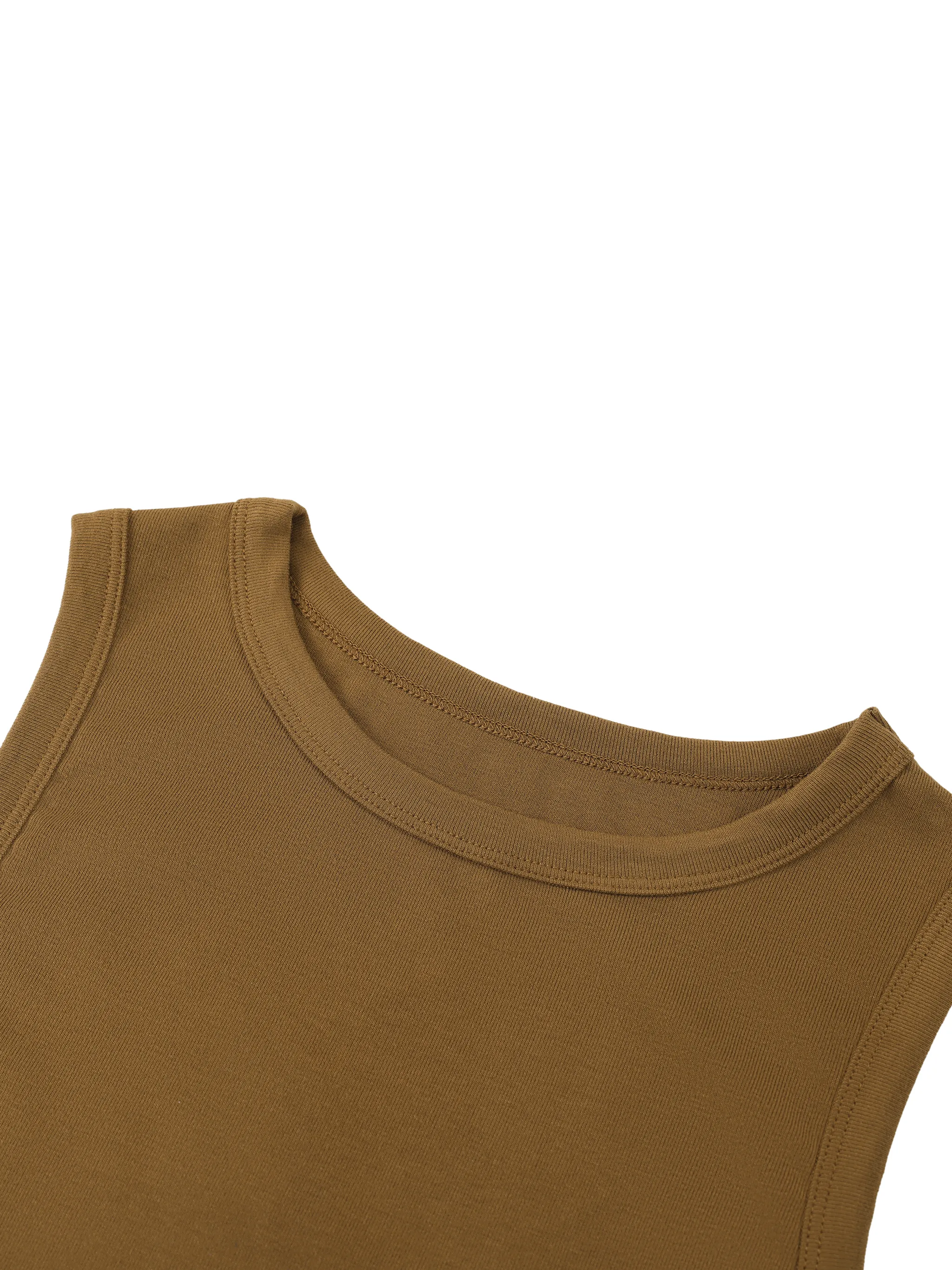 Women's Tight Crewneck Crop Tank Top