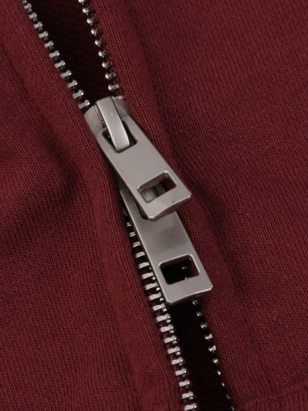 Unisex Loose Solid Full Zip Hoodie