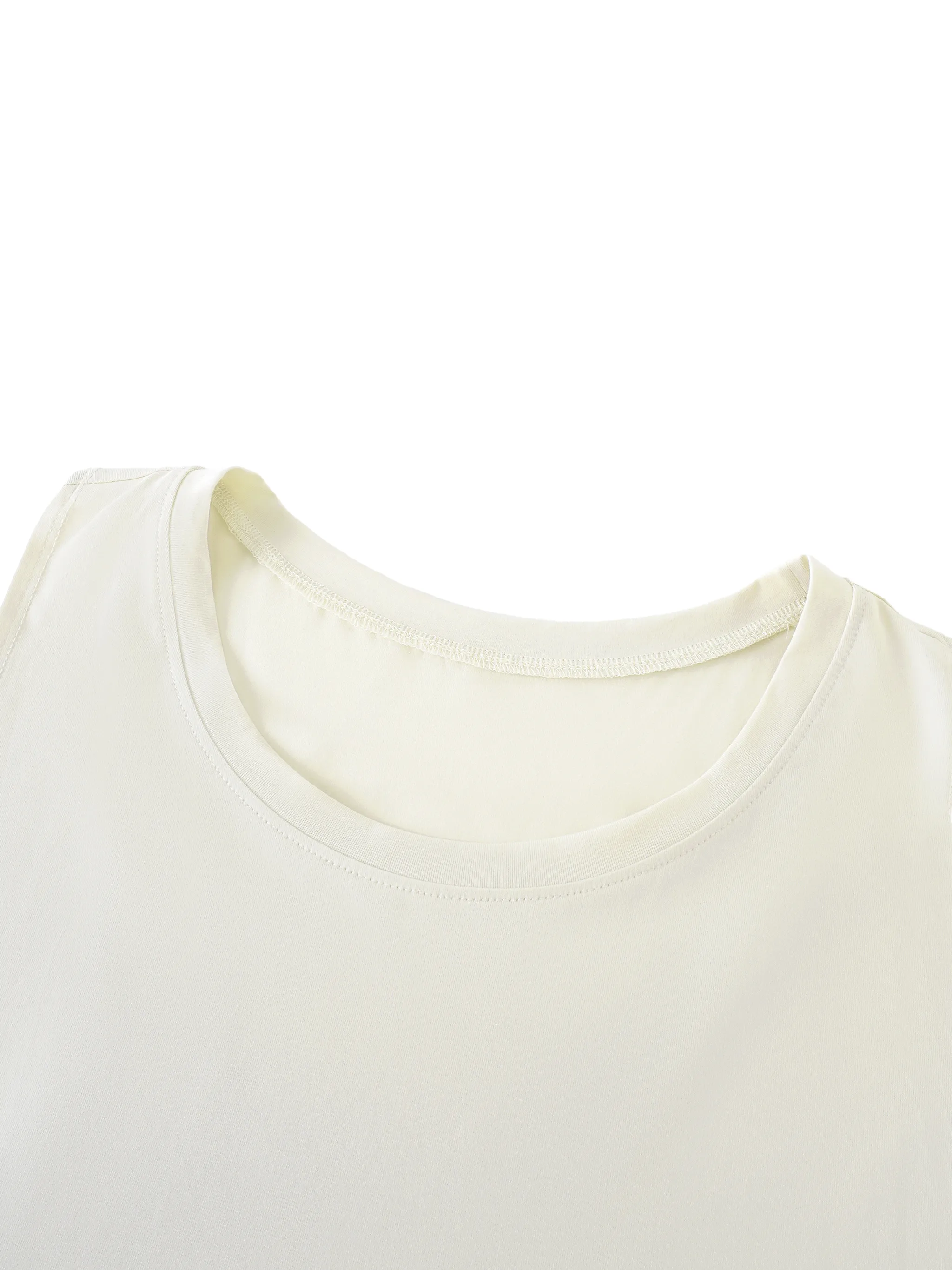 Men's Solid Color Crewneck Tank Top