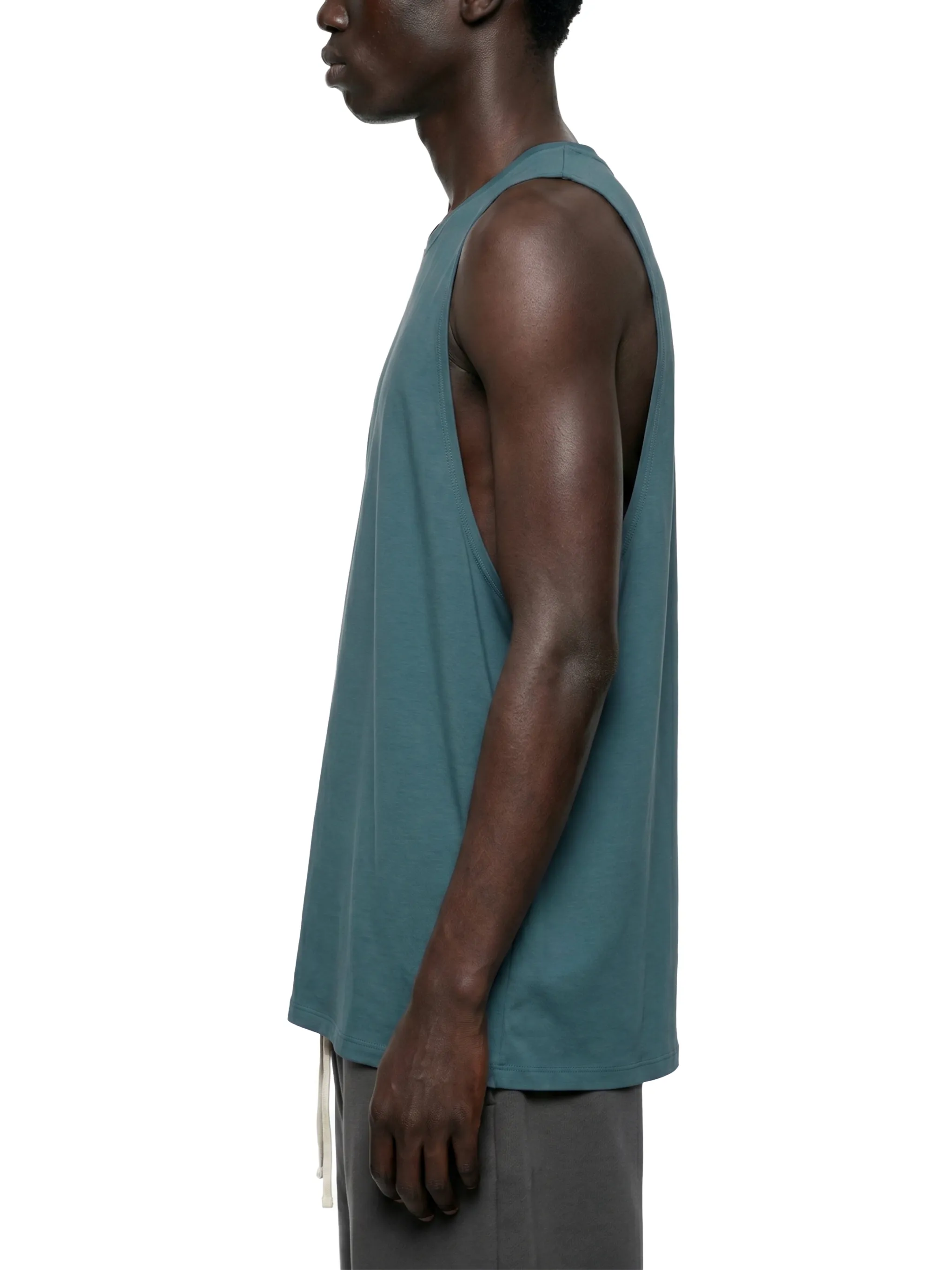 Men's Solid Color Crewneck Tank Top