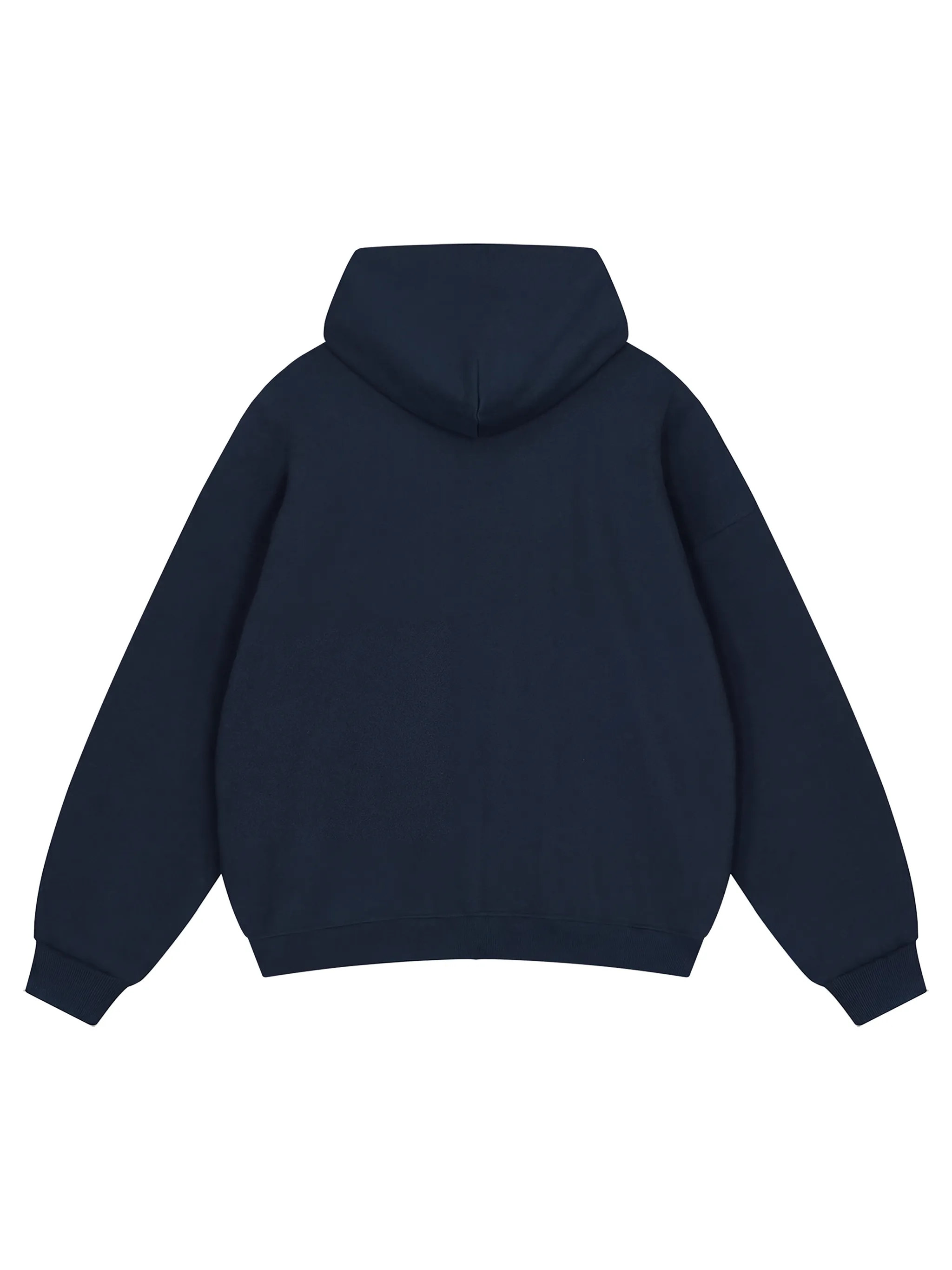 Unisex Loose Solid Full Zip Hoodie