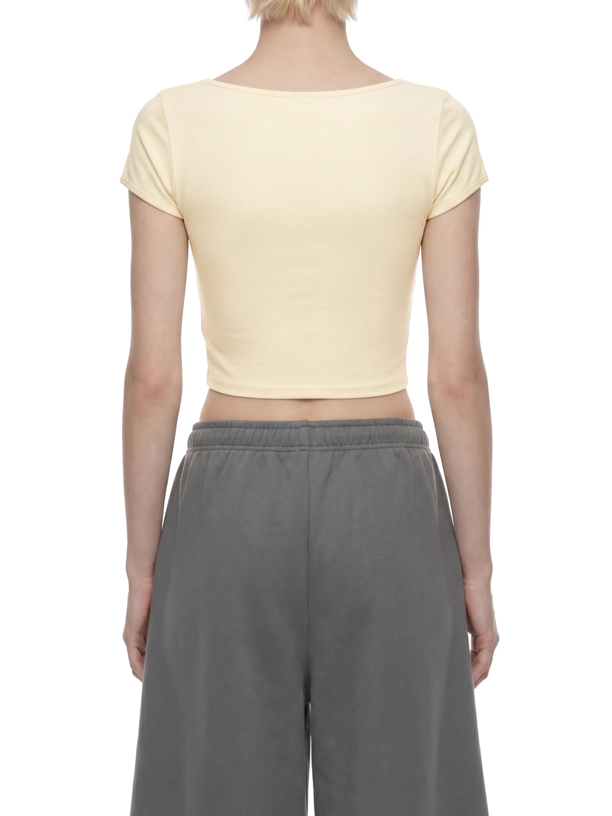 Women's Slim Cap Sleeve Crop T-Shirt