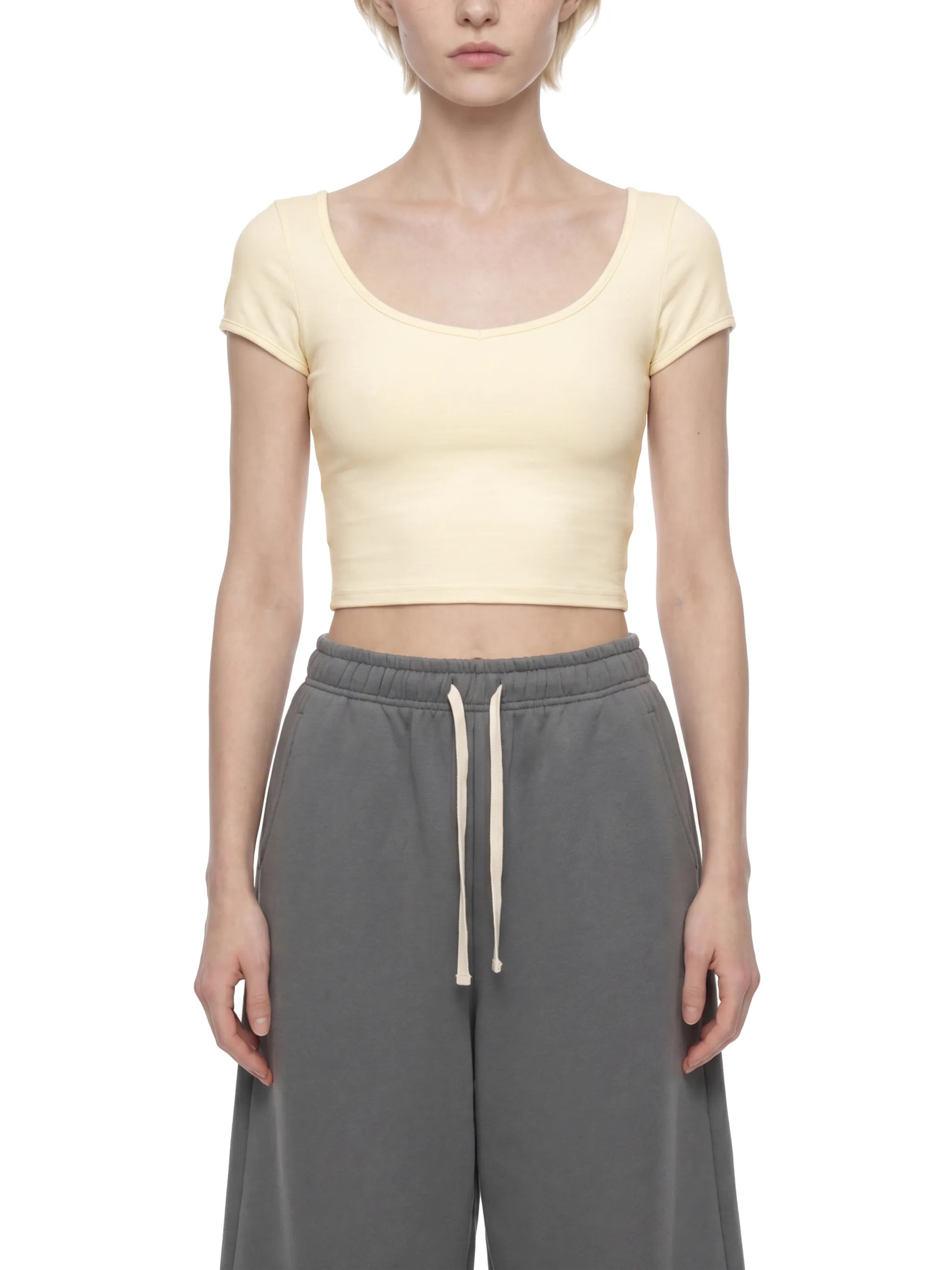 Women's Slim Cap Sleeve Crop T-Shirt
