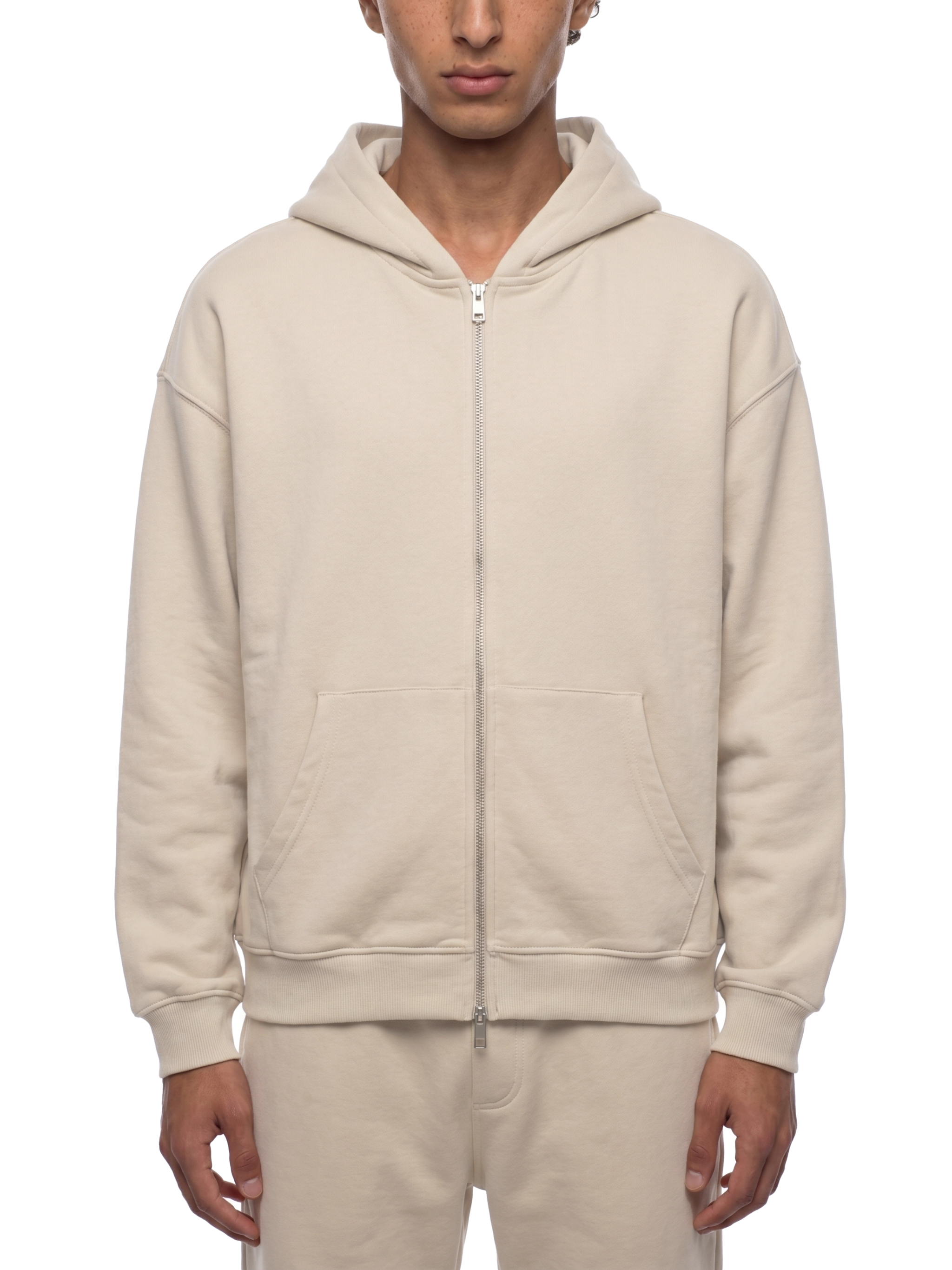 Unisex Loose Solid Full Zip Hoodie #UT0076 | TAPSTITCH