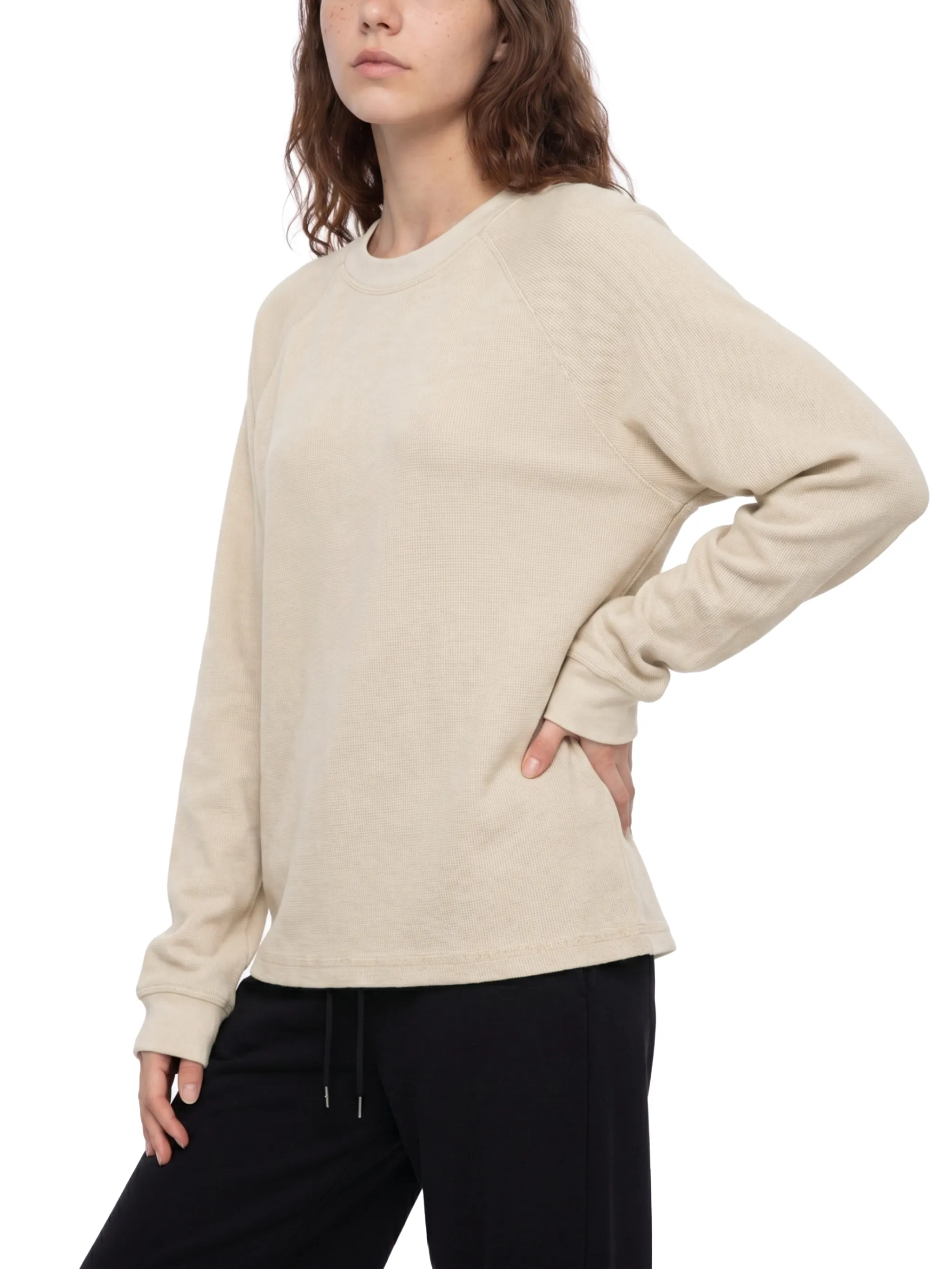 Unisex Vintage Wash Boxy  Waffle T-Shirt