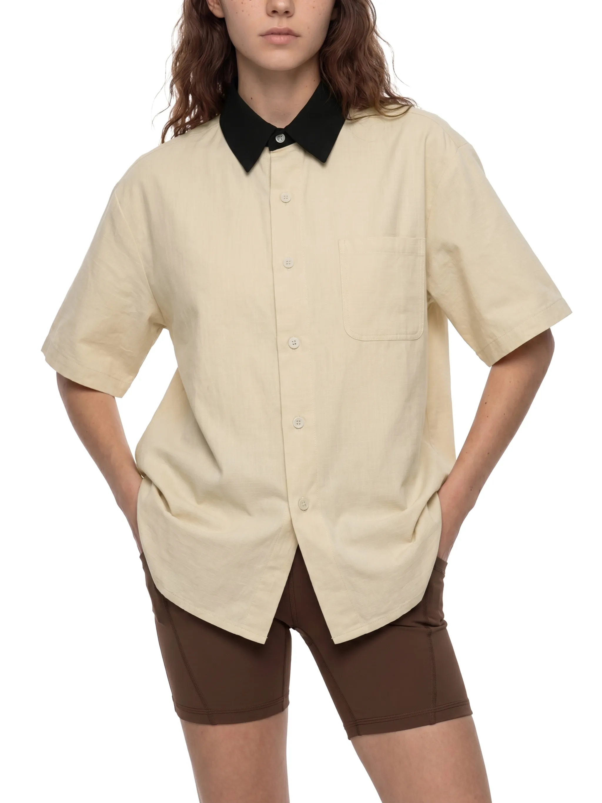 Unisex Color Block Short Sleeve Shirt