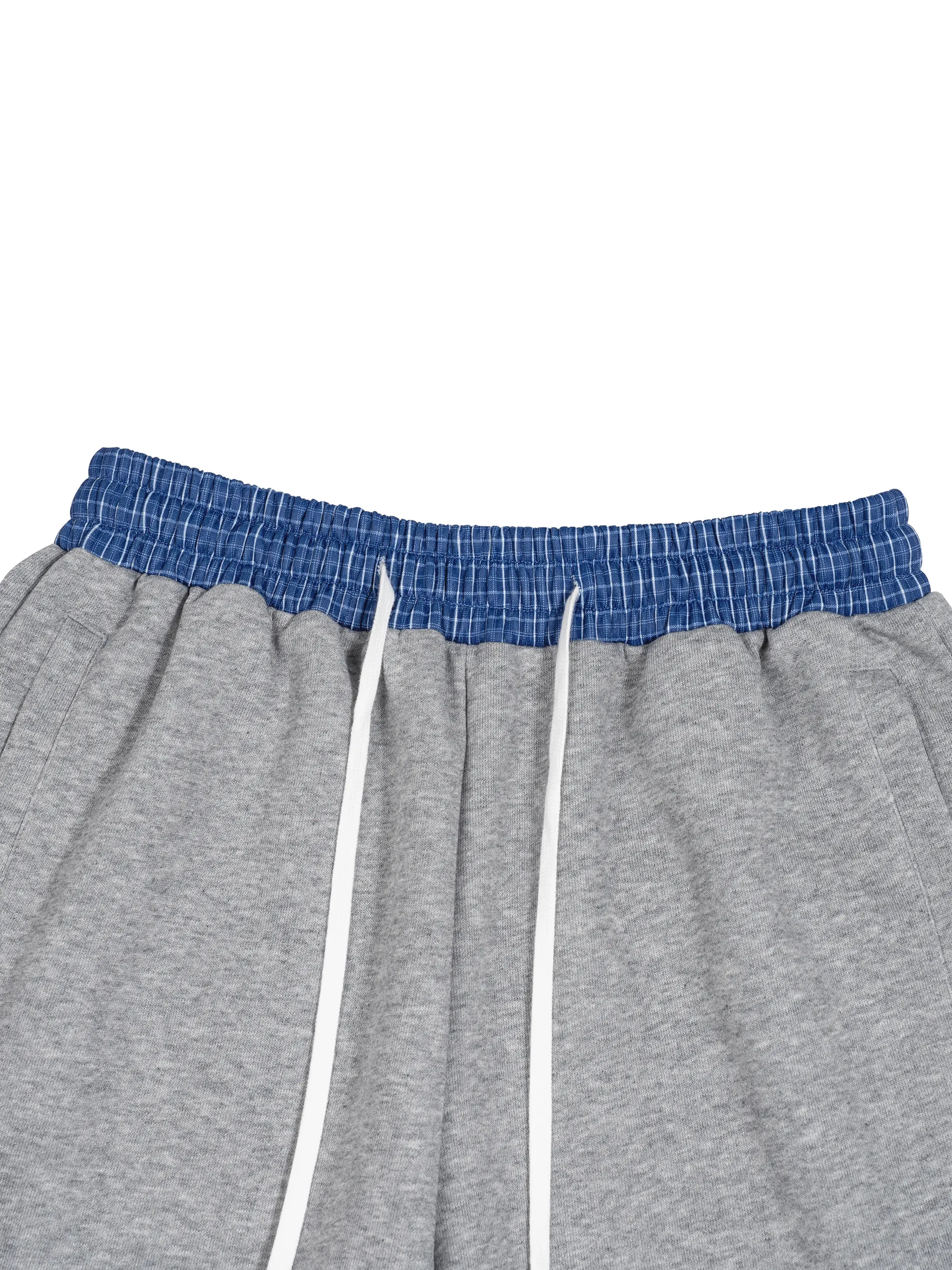 Unisex Plaid Waistband Shorts