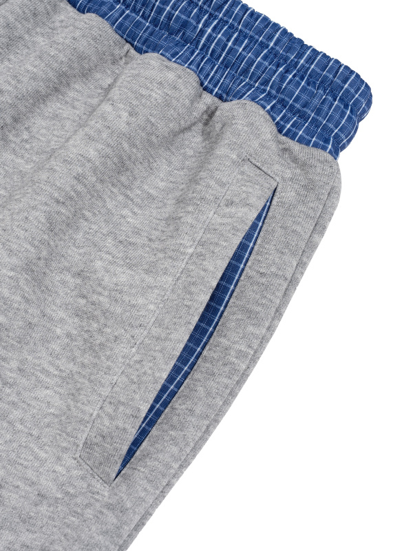 Unisex Plaid Waistband Shorts