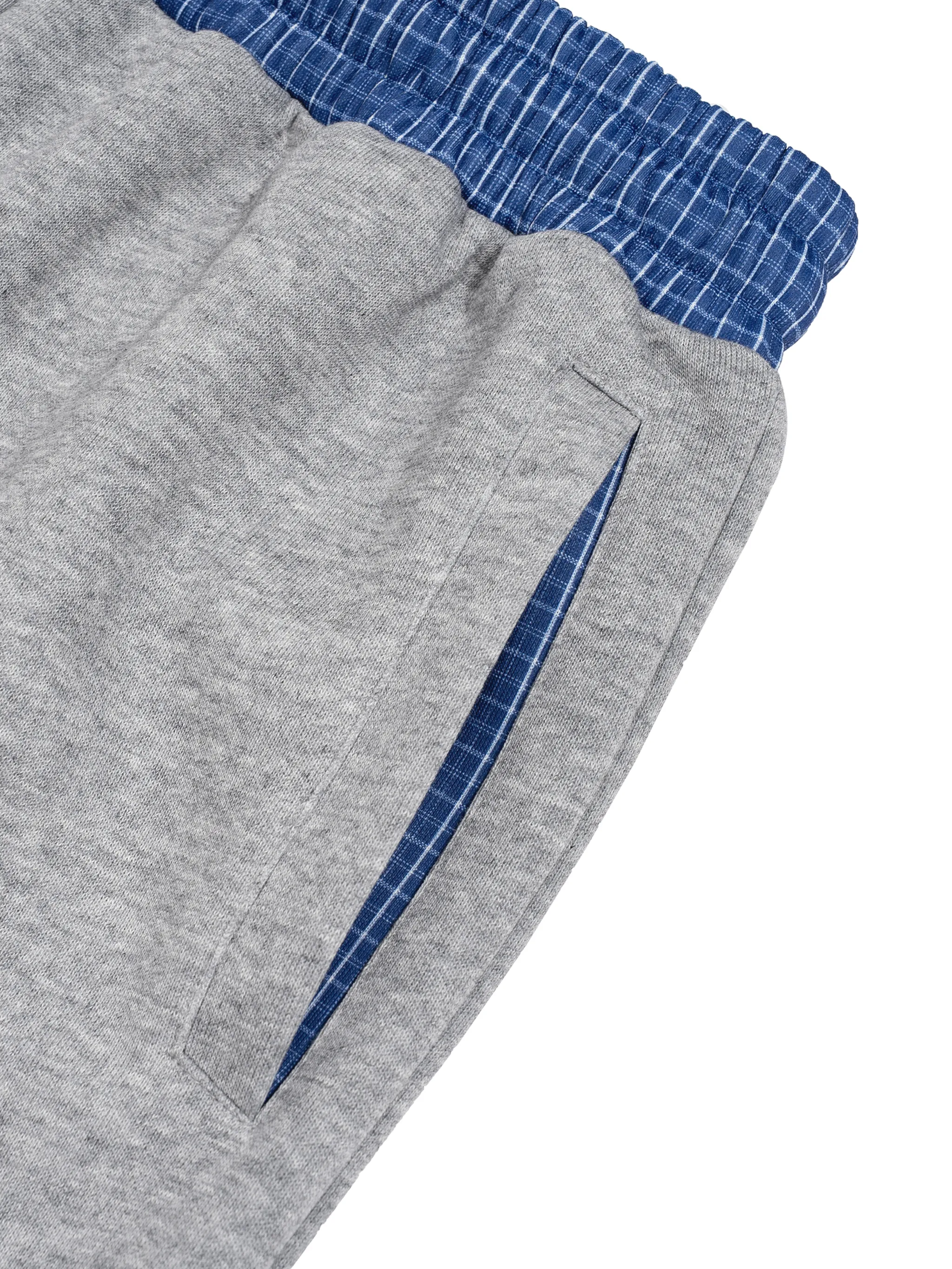 Unisex Plaid Waistband Shorts