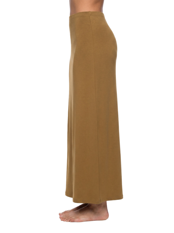 Women's Solid Color Knit Maxi Skirt