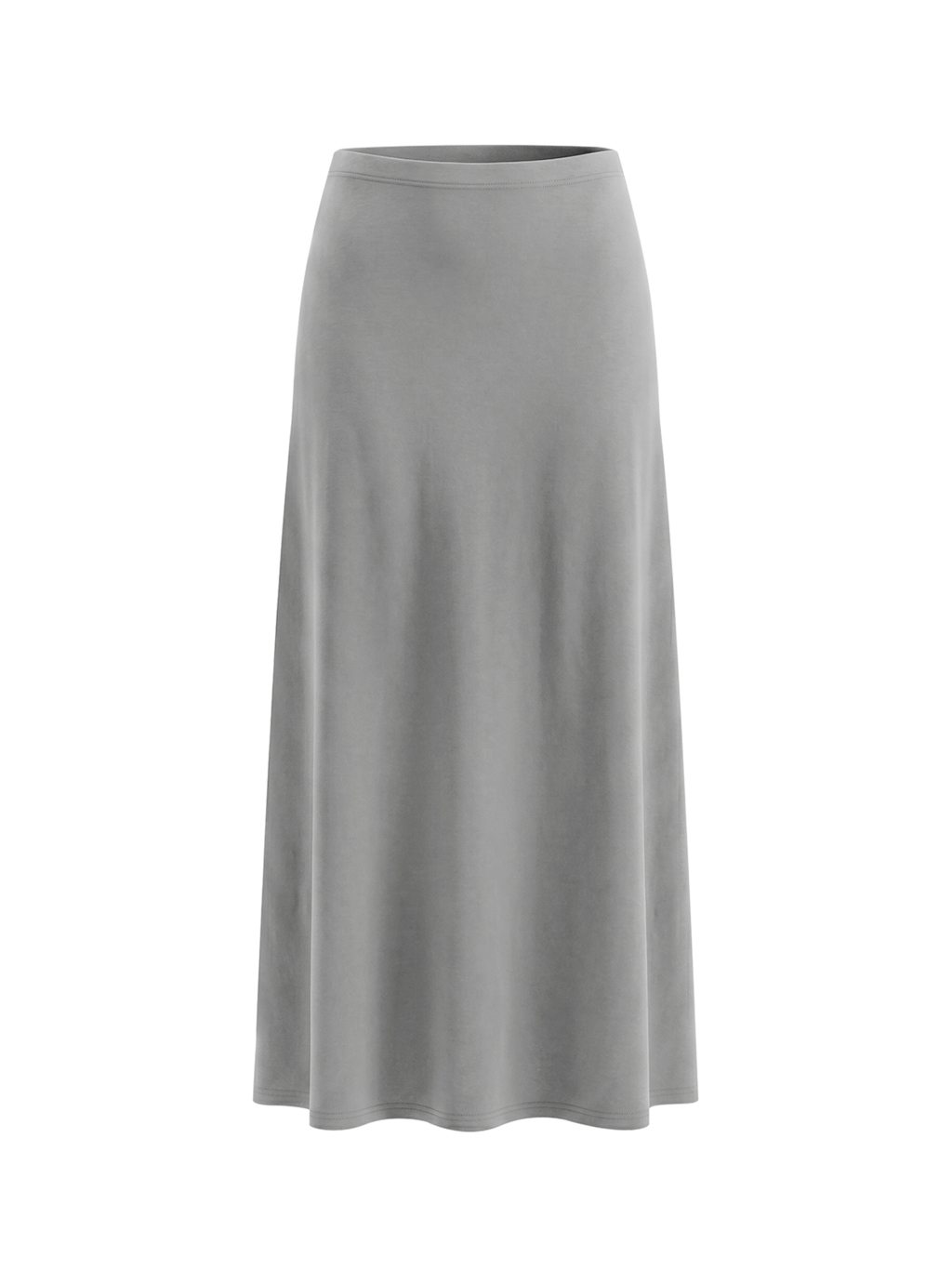 Women's Solid Color Knit Maxi Skirt - Main Image