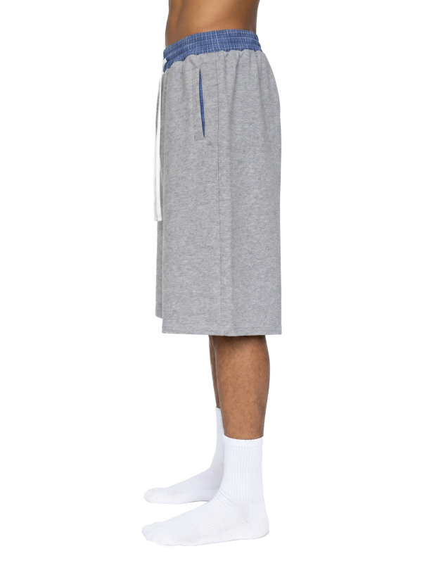Unisex Plaid Waistband Shorts