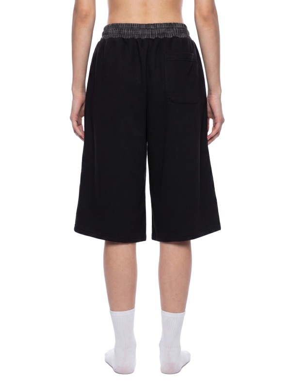Unisex Plaid Waistband Shorts