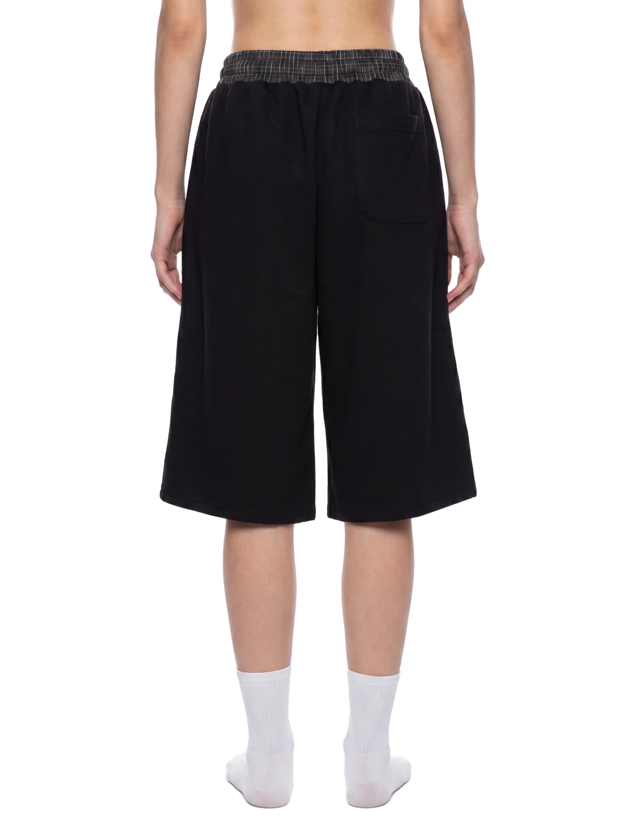 Unisex Plaid Waistband Shorts