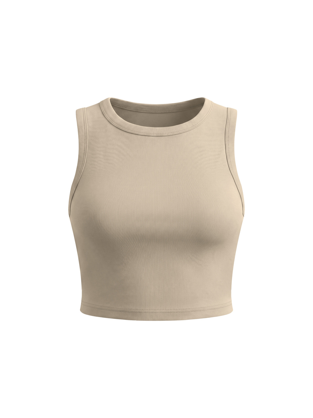 Women's Tight Crewneck Crop Tank Top - Main Image