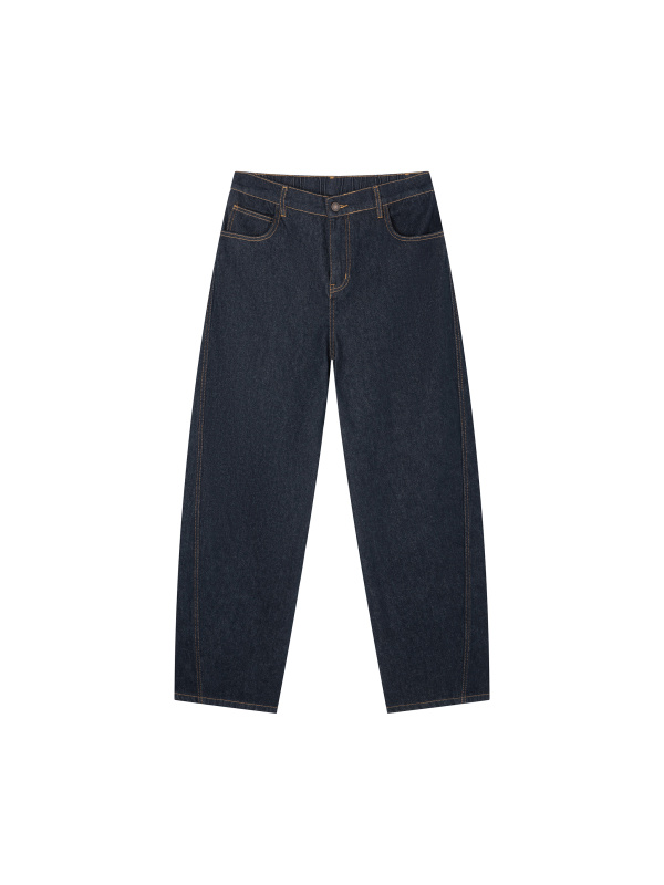 Men's Vintage Wash Barrel Leg Jeans