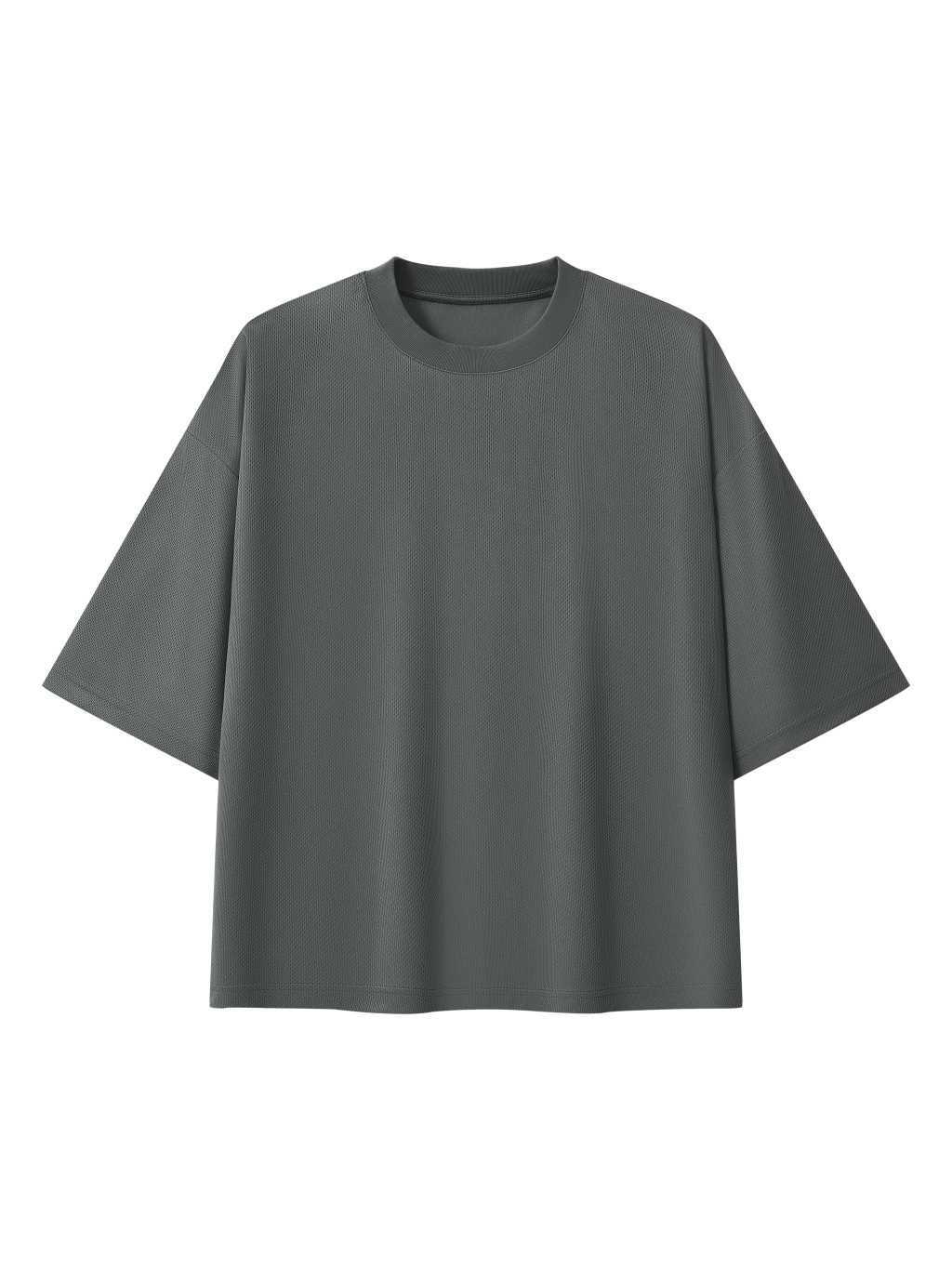 Unisex Boxy Mesh Crewneck T-Shirt - Main Image