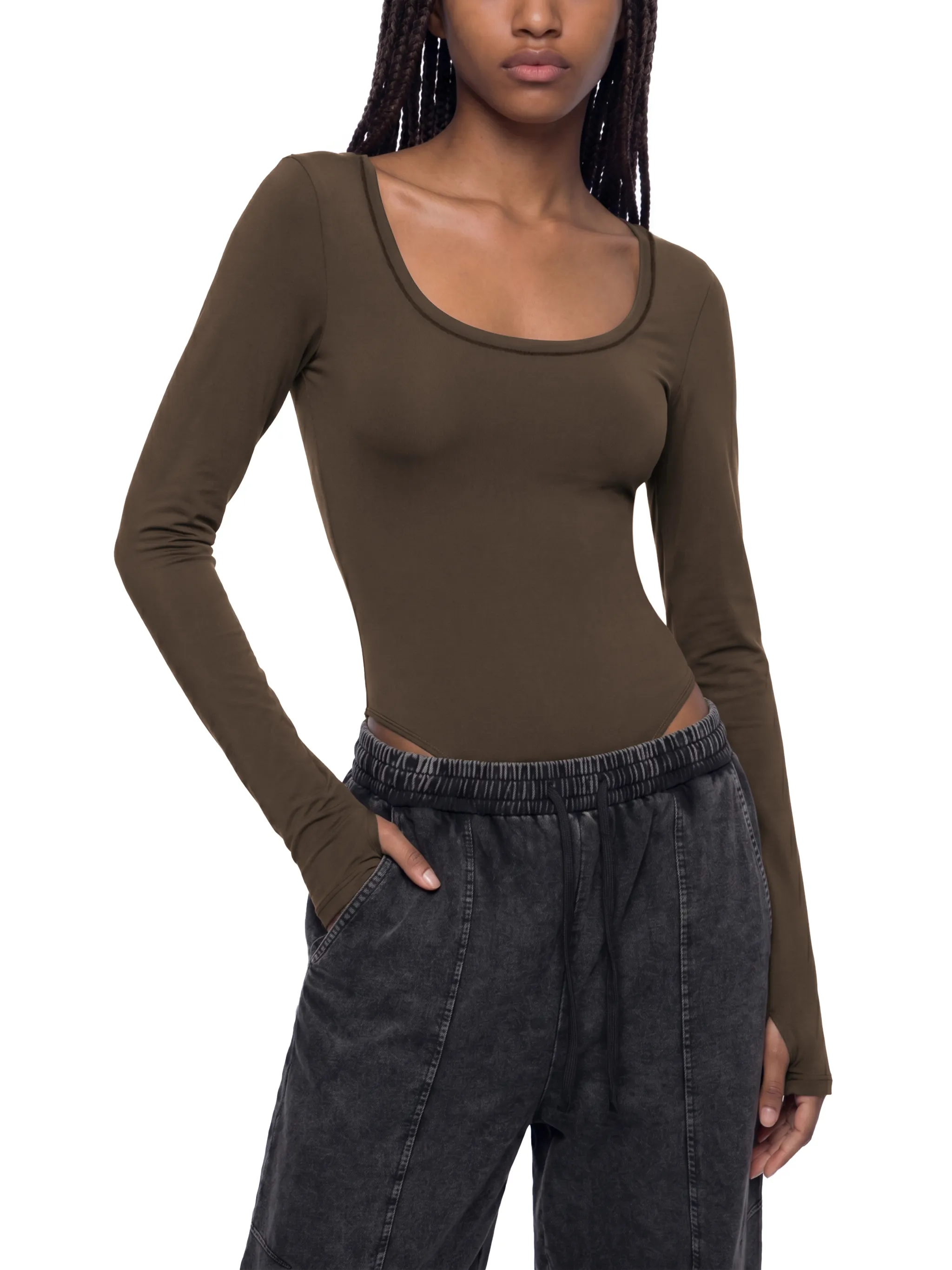 Women's Tight Long Sleeve Yoga Bodysuit
