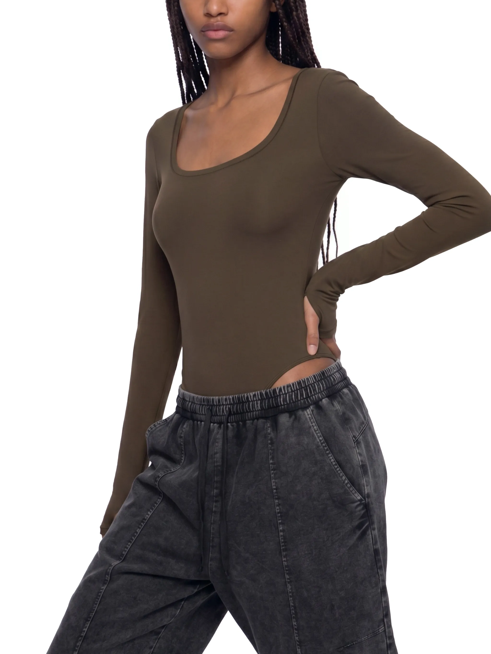 Women's Tight Long Sleeve Yoga Bodysuit