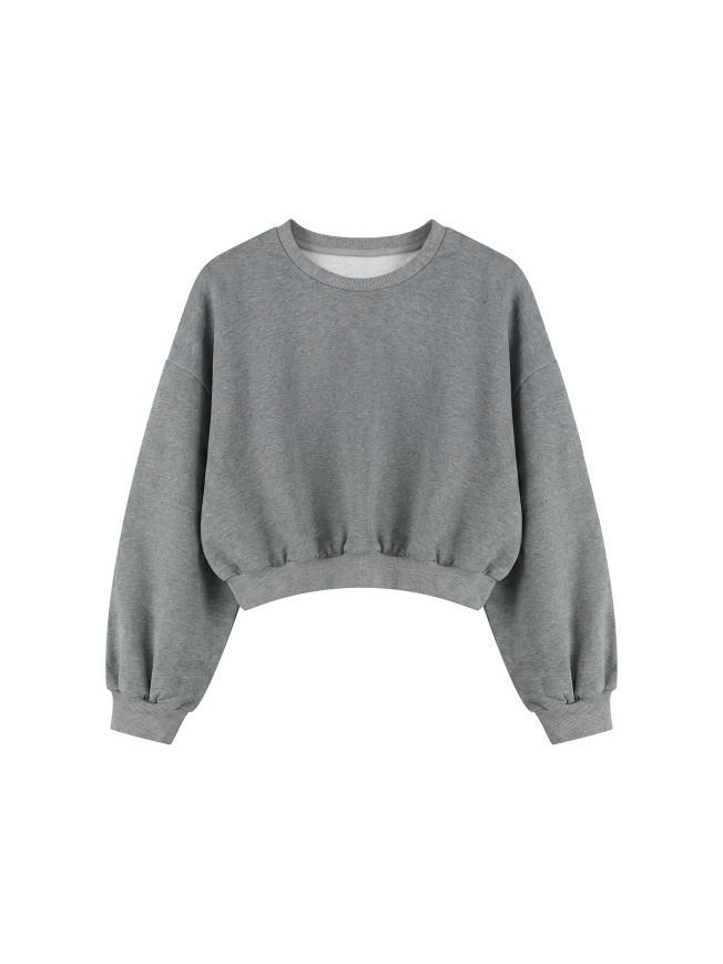 Women's Boxy Cropped Crewneck Sweatshirt