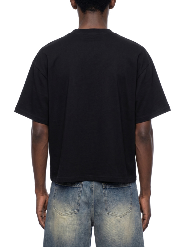 Unisex Boxy Drop Shoulder Crop T-Shirt