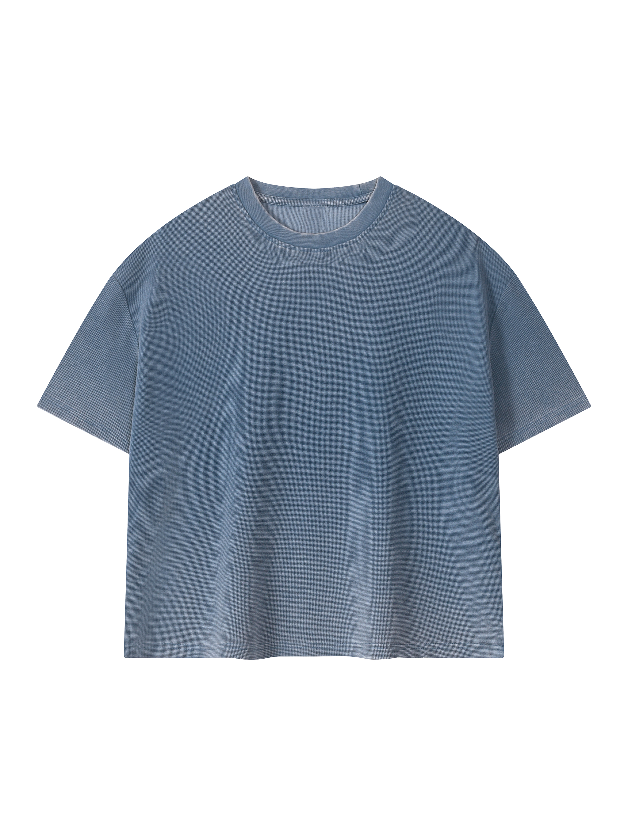 Unisex Vintage Wash Sunfade Boxy Waffle T-Shirt #UT0102 | TAPSTITCH