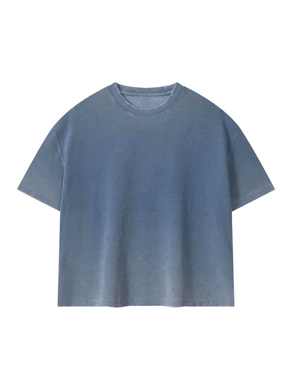 Unisex Vintage Wash Sunfade Boxy Waffle T-Shirt - Main Image
