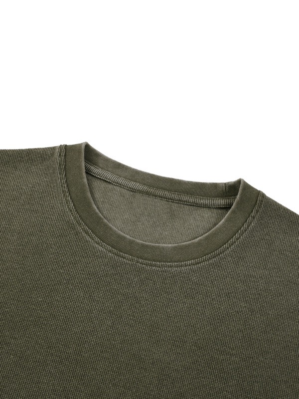 Unisex Vintage Wash Sunfade Boxy Waffle T-Shirt