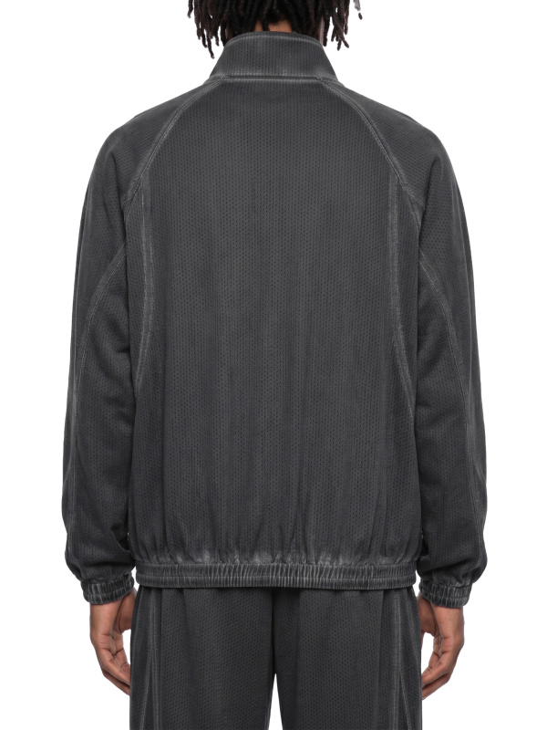 Unisex Vintage Wash Full Zip Mesh Jacket