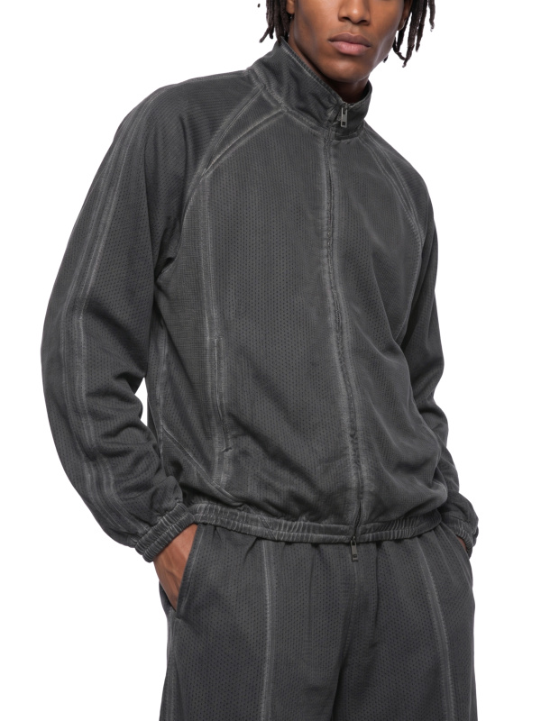 Unisex Vintage Wash Full Zip Mesh Jacket