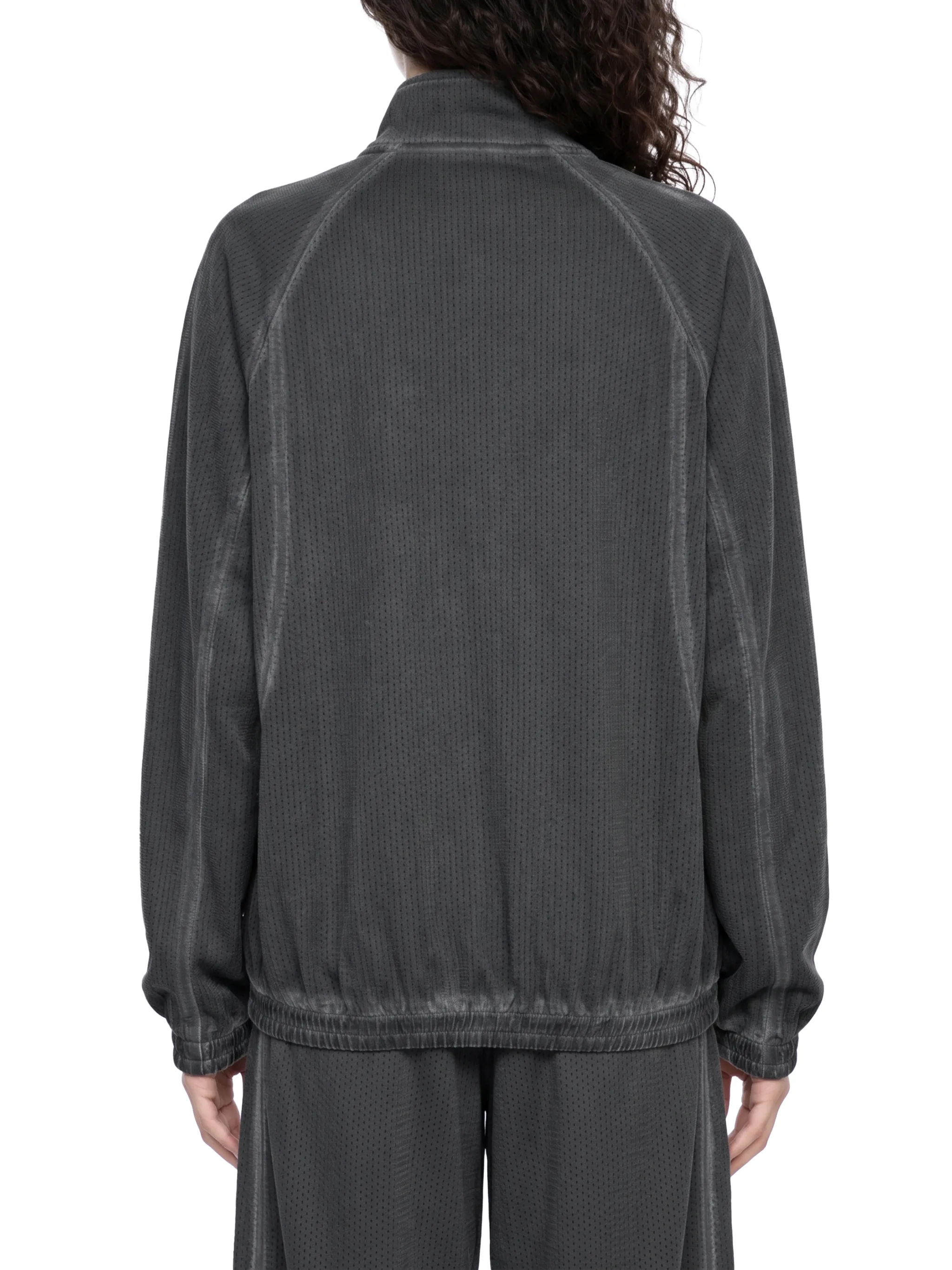 Unisex Vintage Wash Full Zip Mesh Jacket
