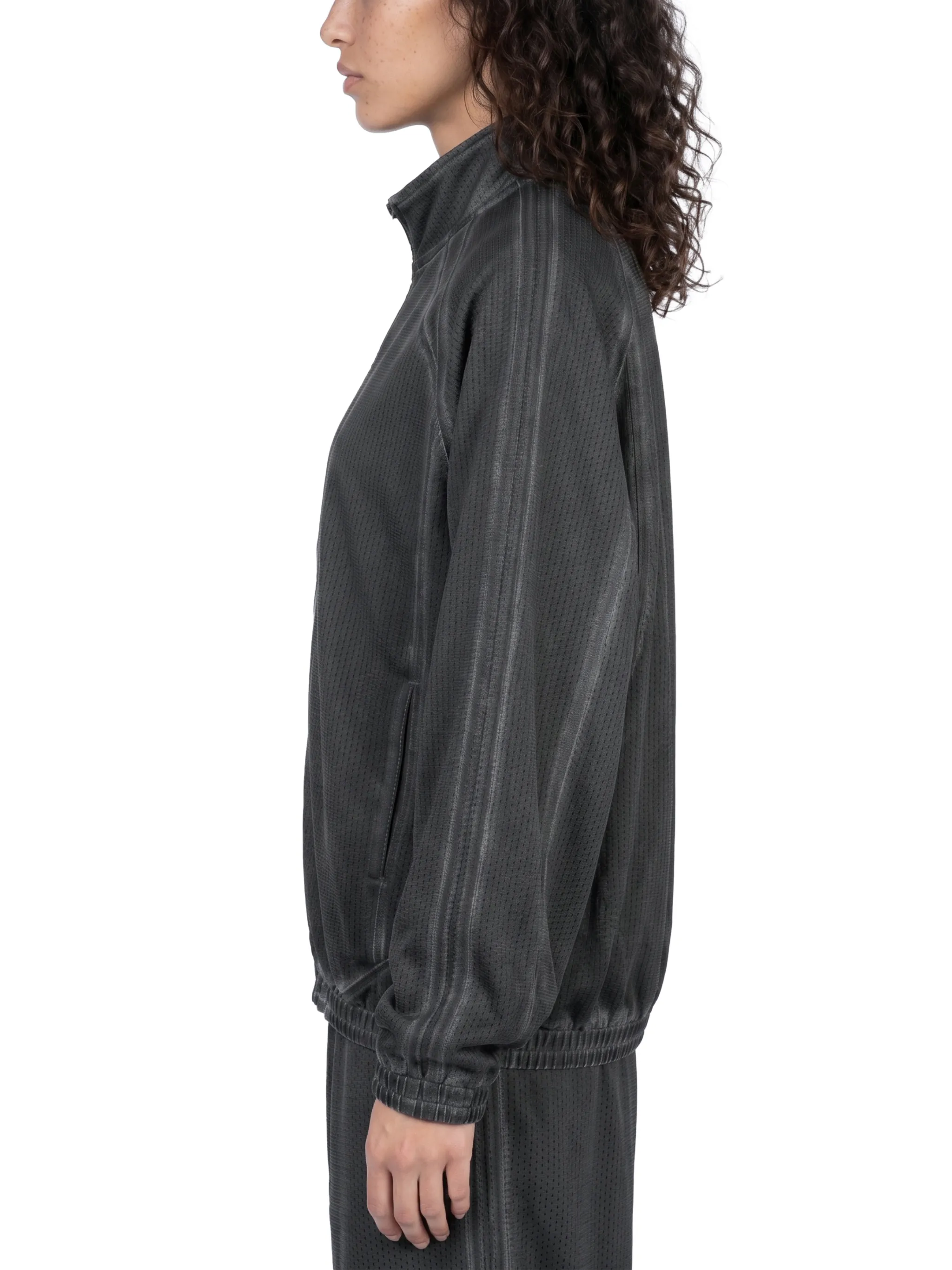 Unisex Vintage Wash Full Zip Mesh Jacket