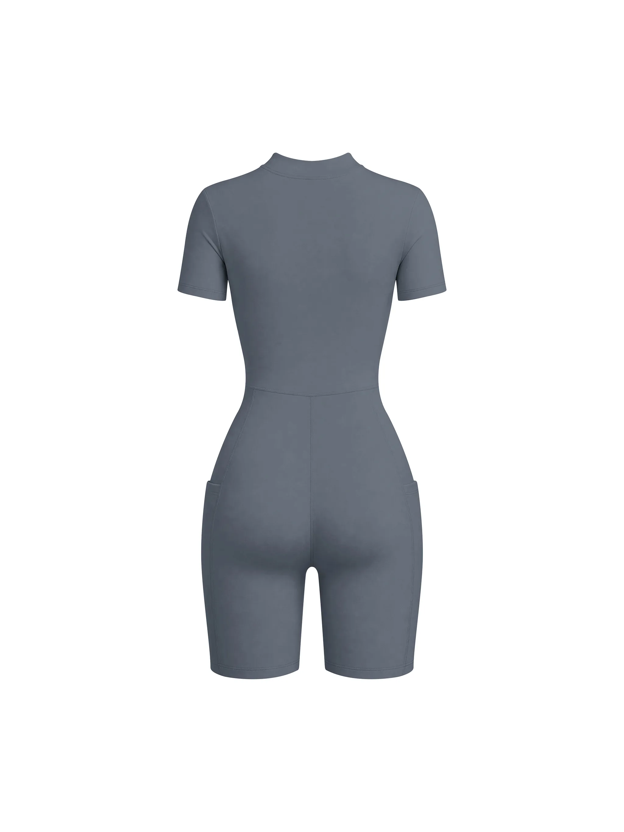 Women's Quarter-Zip Short Sleeve Romper