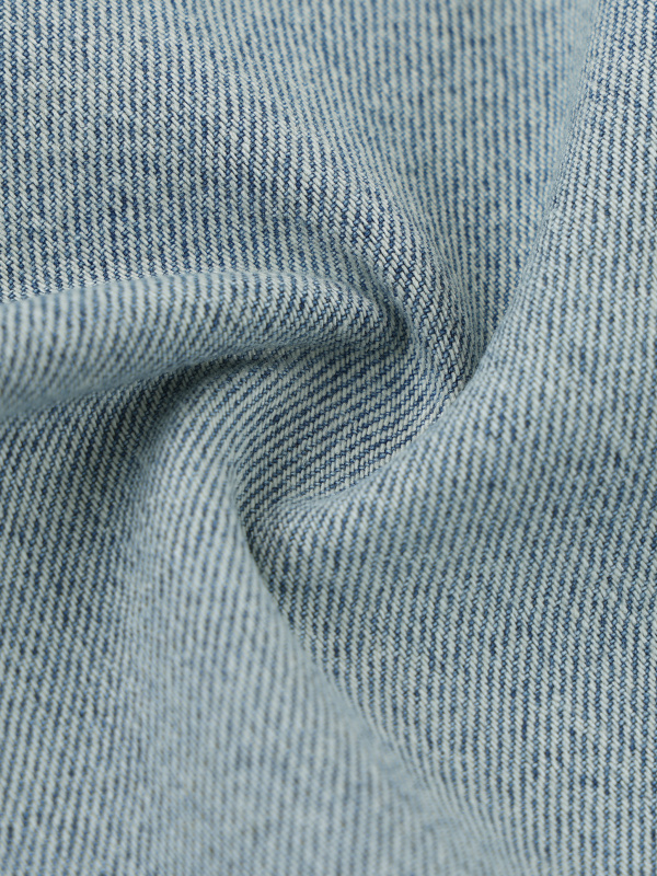 Unisex Vintage Wash Boxy Raw Hem Denim T-Shirt