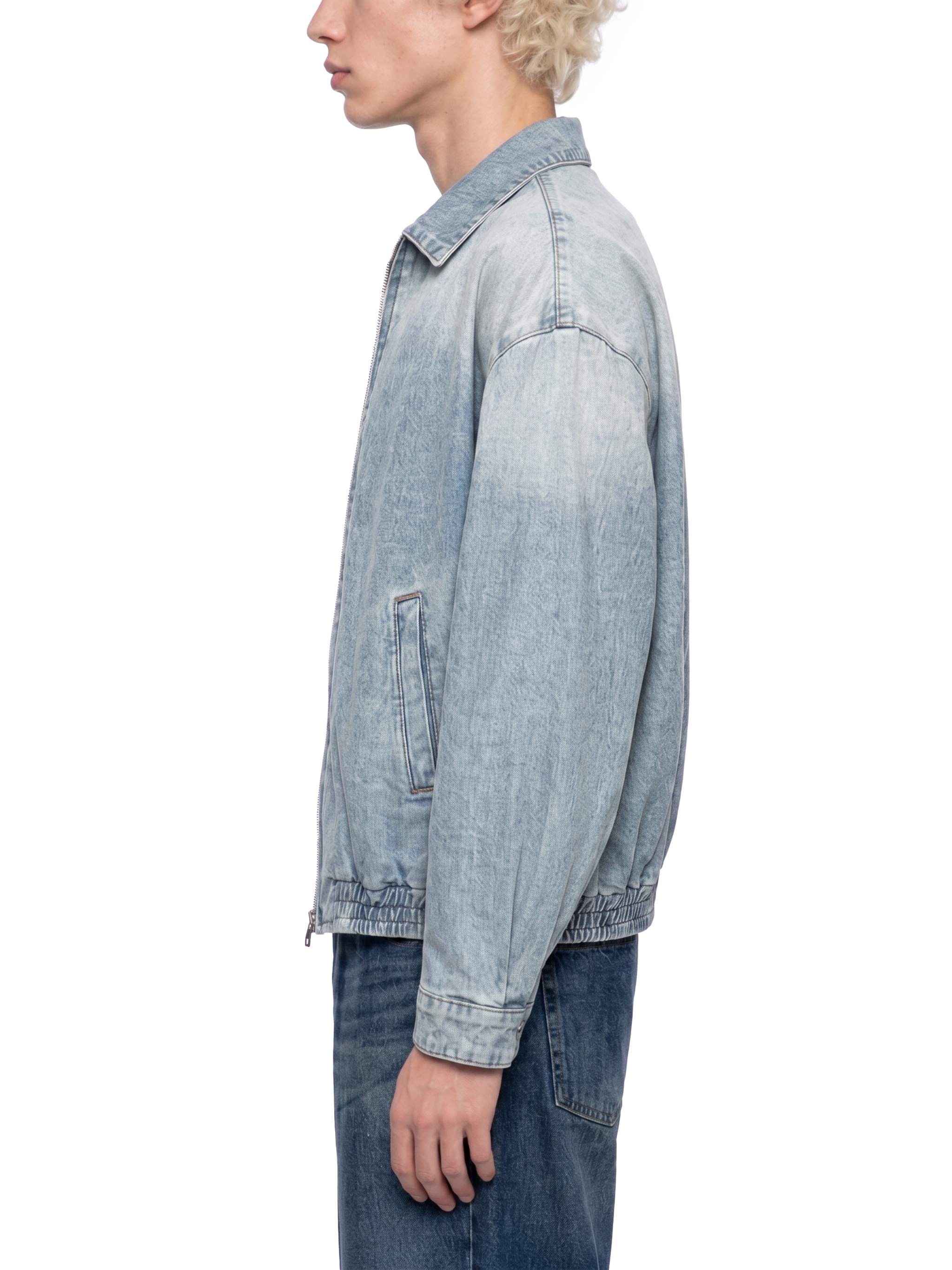 Unisex Vintage Wash Full-Zip Denim Jacket #UT0101 | TAPSTITCH